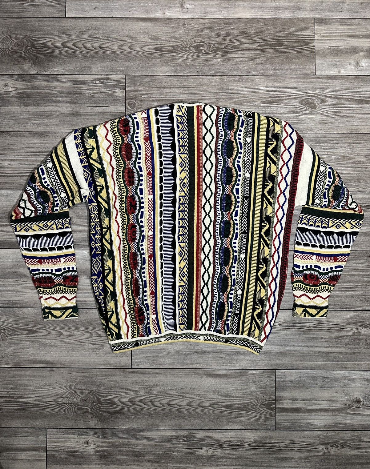 Vintage Vintage 90’s Tosani Coogi Style Knit Cardigan Sweater Size US XL / EU 56 / 4 - 4 Thumbnail