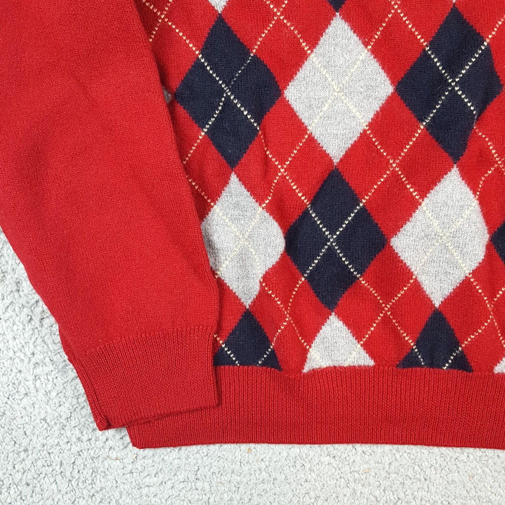 Brooks Brothers VINTAGE Brooks Brothers Italian Merino Wool Argyle 1/4 Zip Size XL Knit Pullover Sweater Mens Size US XL / EU 56 / 4 - 3 Thumbnail
