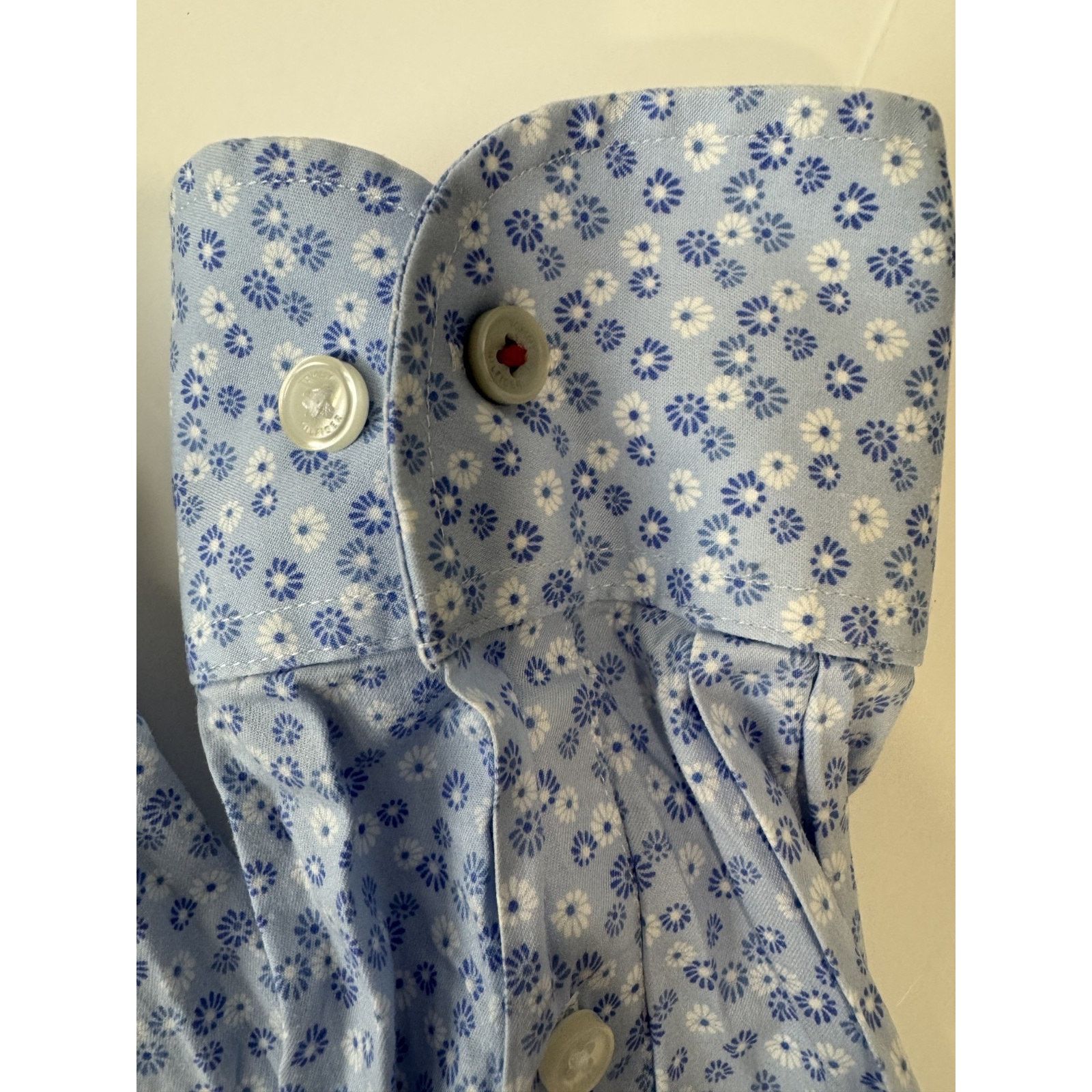 Tommy Hilfiger Tommy Hilfiger TH Flex Supima Slim Shirt Blue Floral L 16.5 Size US L / EU 52-54 / 3 - 9 Thumbnail