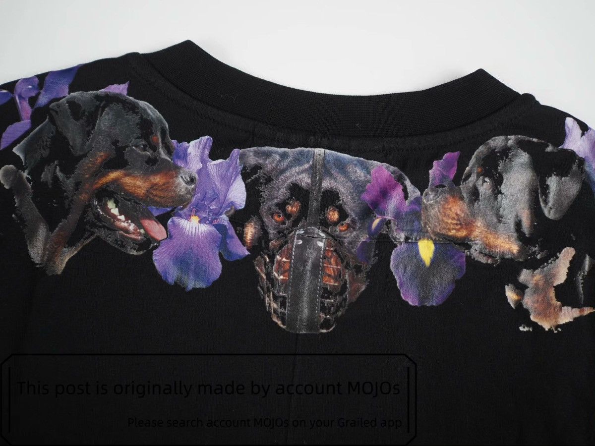 Givenchy Sz S Givenchy 12SS Floral Rottweiler Tee mojos1613 Size US S / EU 44-46 / 1 - 4 Thumbnail