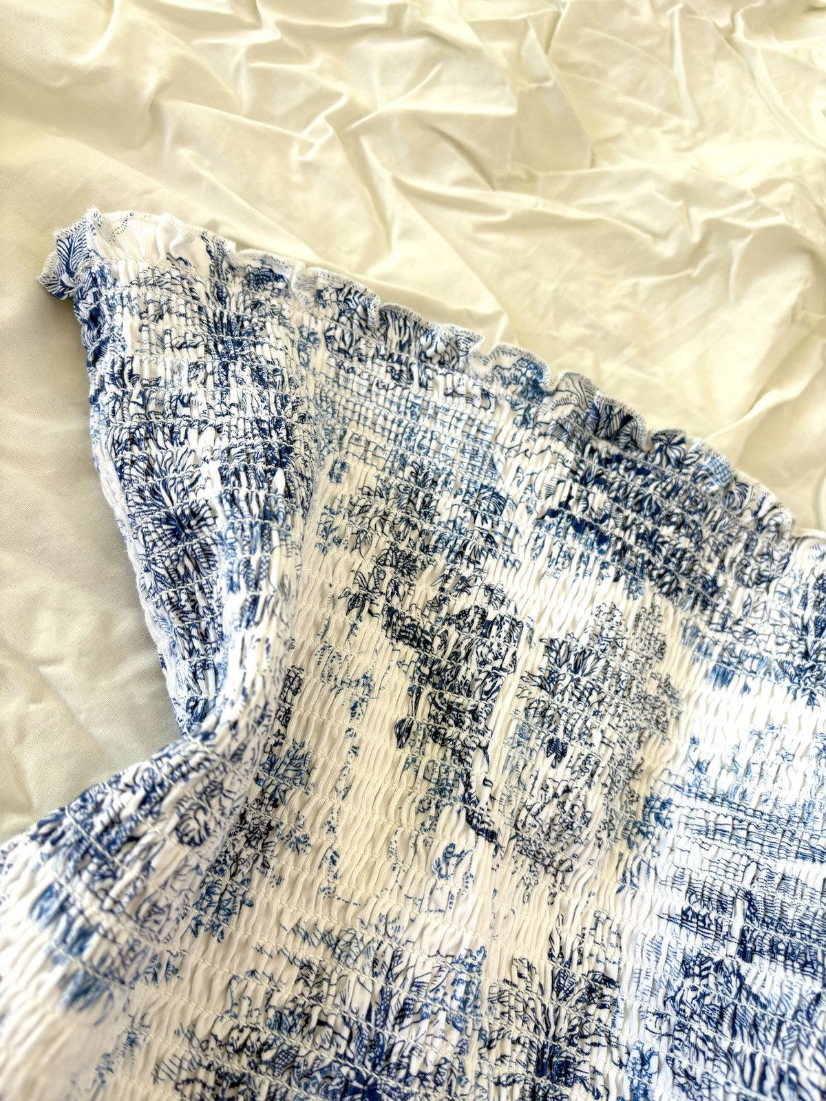 H&M Blue Patterned Tube Top Size M / US 6-8 / IT 42-44 - 2 Thumbnail