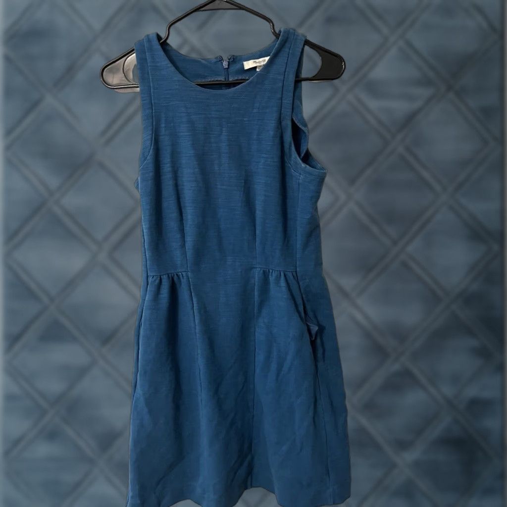 Madewell Madewell Keynote Ponte Fit And Flare Dress Blue Size S Sleeveless Style A8495 Size S / US 4 / IT 40 - 1 Thumbnail