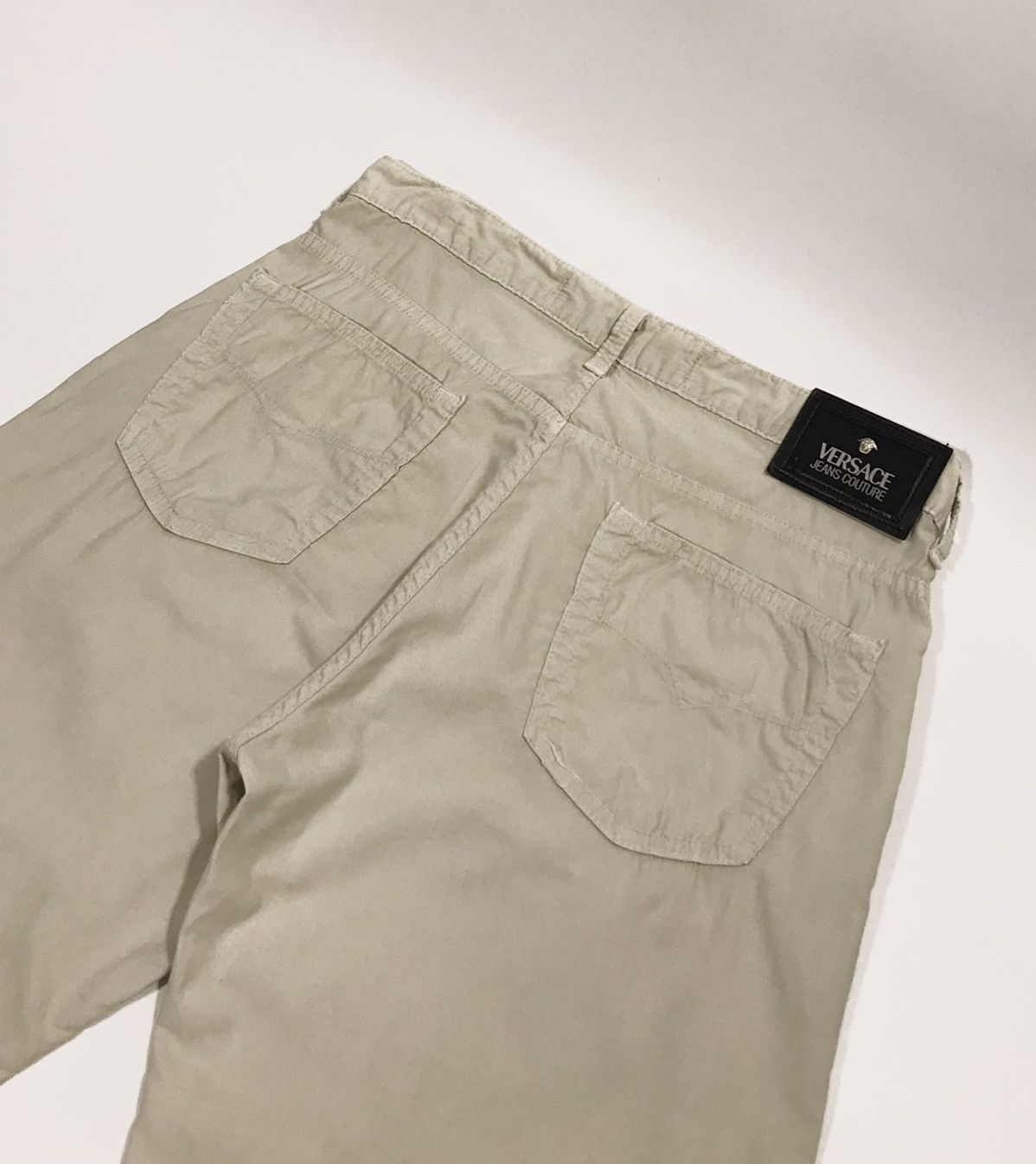 Versace Jeans Couture Vintage Versace Jeans Couture Velvet Pants Men's 32 Beige Size US 32 / EU 48 - 4 Thumbnail