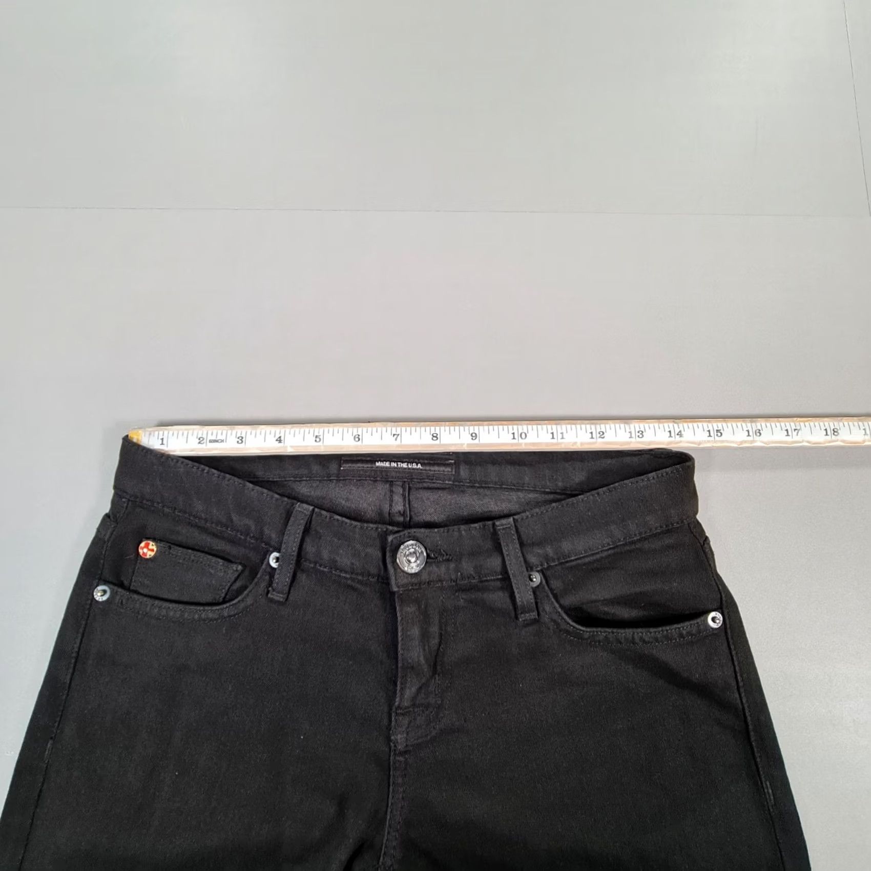 Hudson Hudson Womens Jeans Black W26 L32 Skinny Fit Low Rise Stretch Denim USA Jeans, 5-Pocket, Zip Fly, Slim, Regular Size 26" / US 2 / IT 38 - 6 Thumbnail