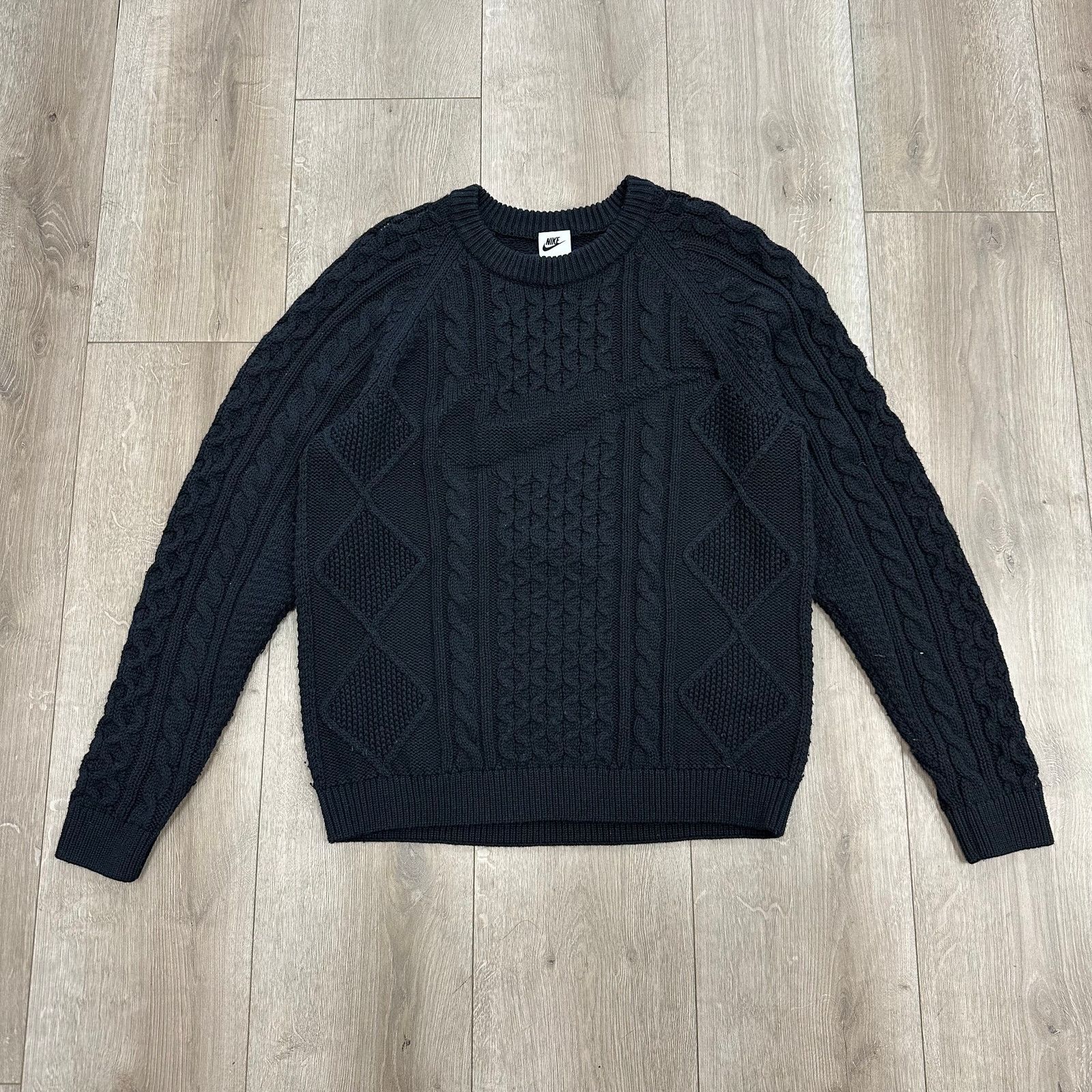 Nike × Supreme Nike x Supreme Knit Big Swoosh Sweater | Grailed