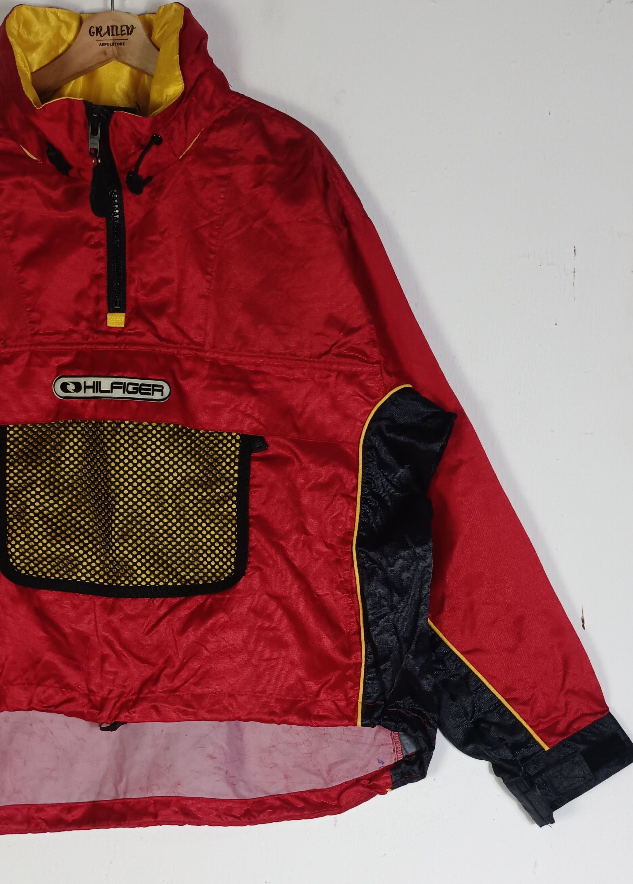 Tommy Hilfiger × Vintage VINTAGE🔥🔥 TOMMY HILFIGER Anorak Glow In The Dark Jacket Size US XL / EU 56 / 4 - 5 Thumbnail