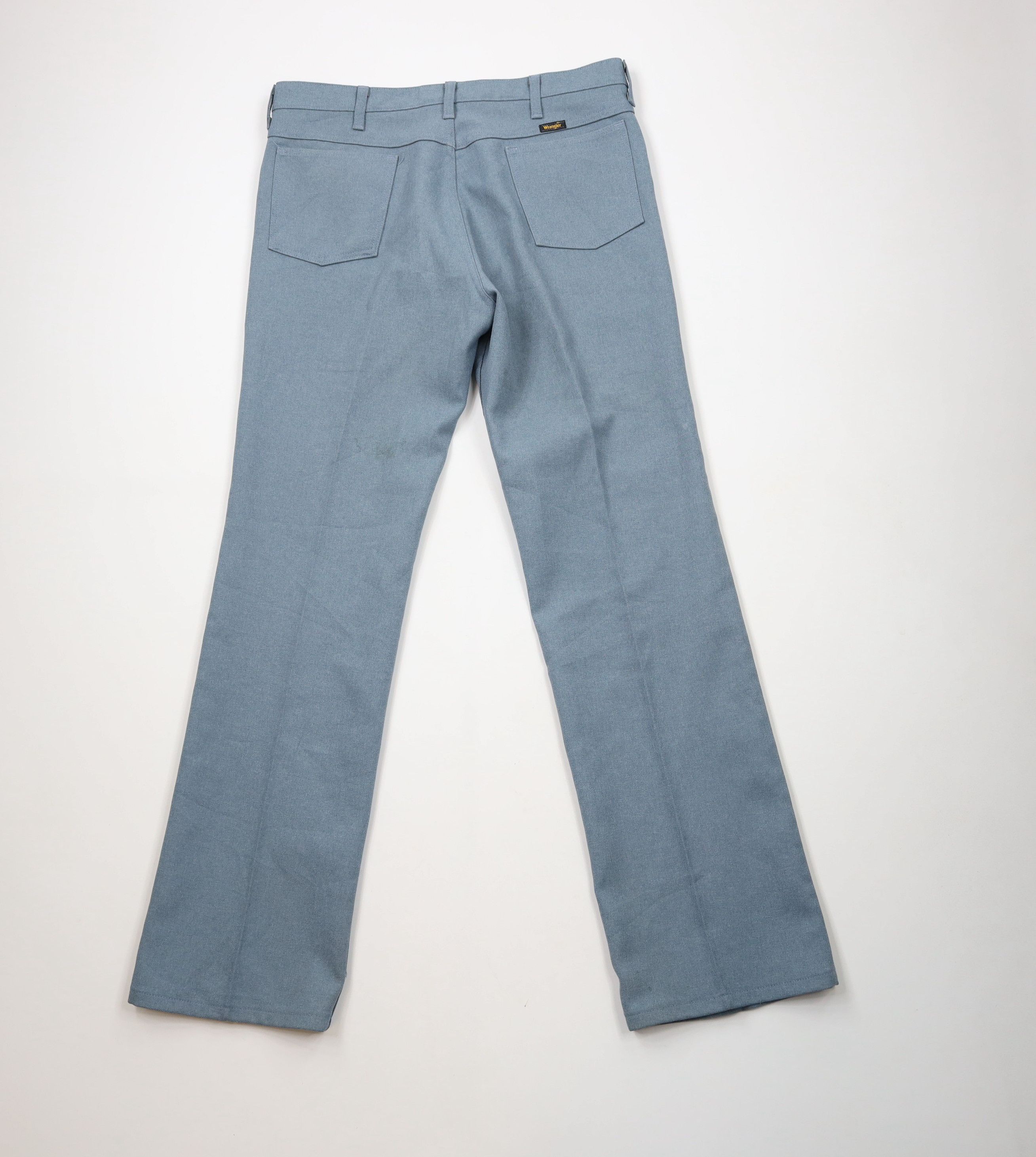 Vintage × Wrangler Vintage 70s Wrangler Knit Wide Leg Chino Pants Blue USA Size US 36 / EU 52 - 11 Thumbnail