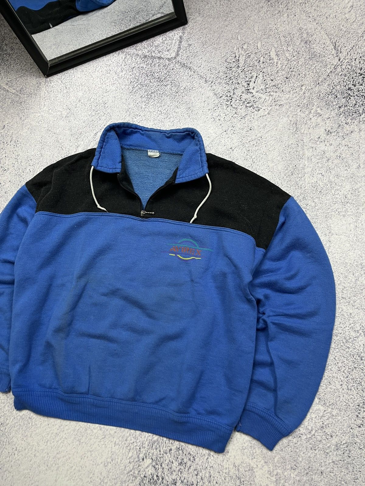 Avirex Vintage 90’s Avirex Zip Sweatshirt Workwear Military Sweater Size US M / EU 48-50 / 2 - 3 Thumbnail