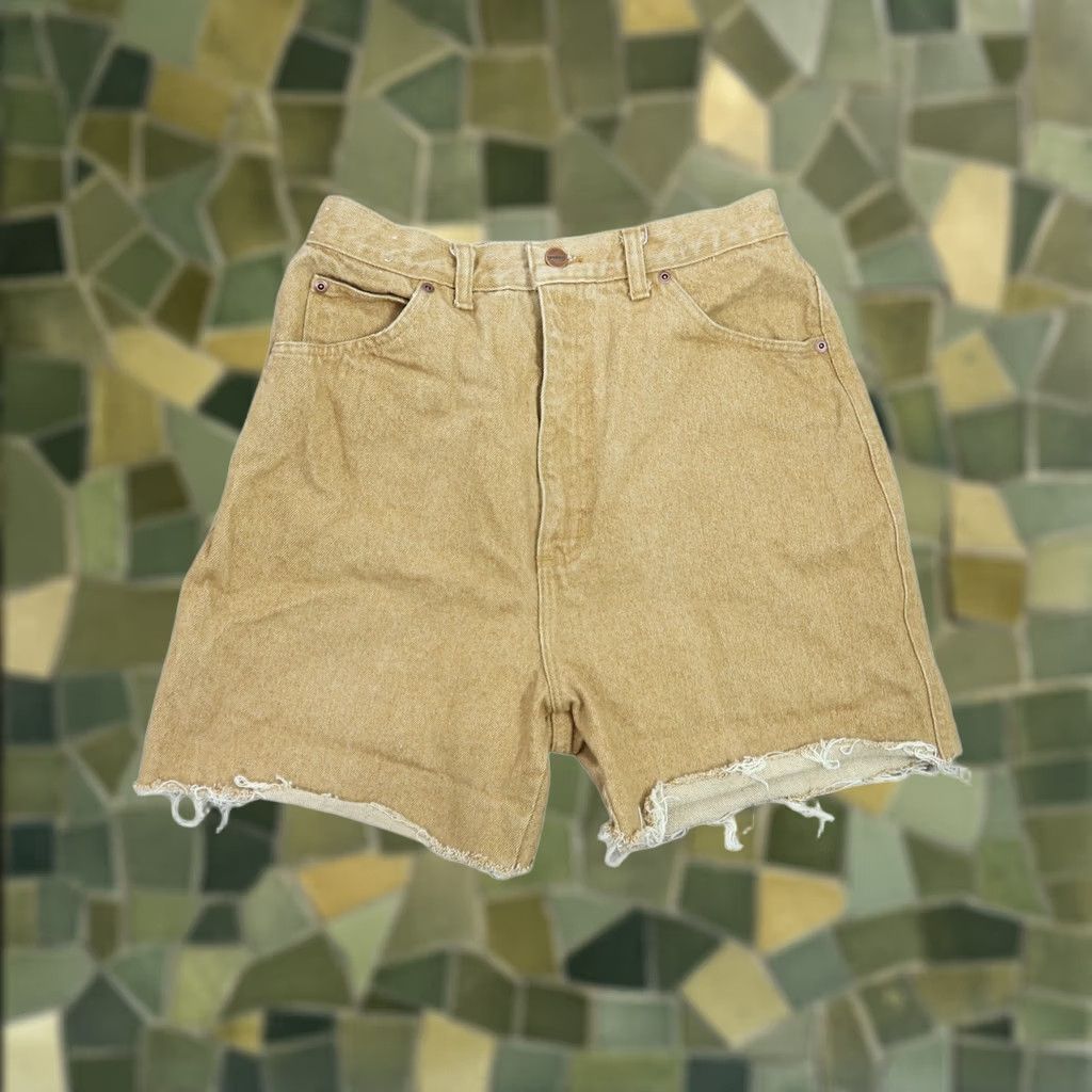 Lands' End VINTAGE Lands End jean shorts 28" tan denim high rise 90s Size 34" / US 12 / IT 48 - 1 Thumbnail