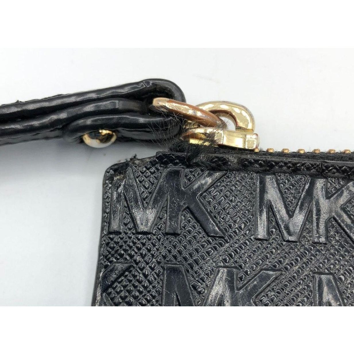 Michael Kors Michael Kors Jet Set MK Signature Large Zip Clutch Wrist Blk Size ONE SIZE - 5 Thumbnail