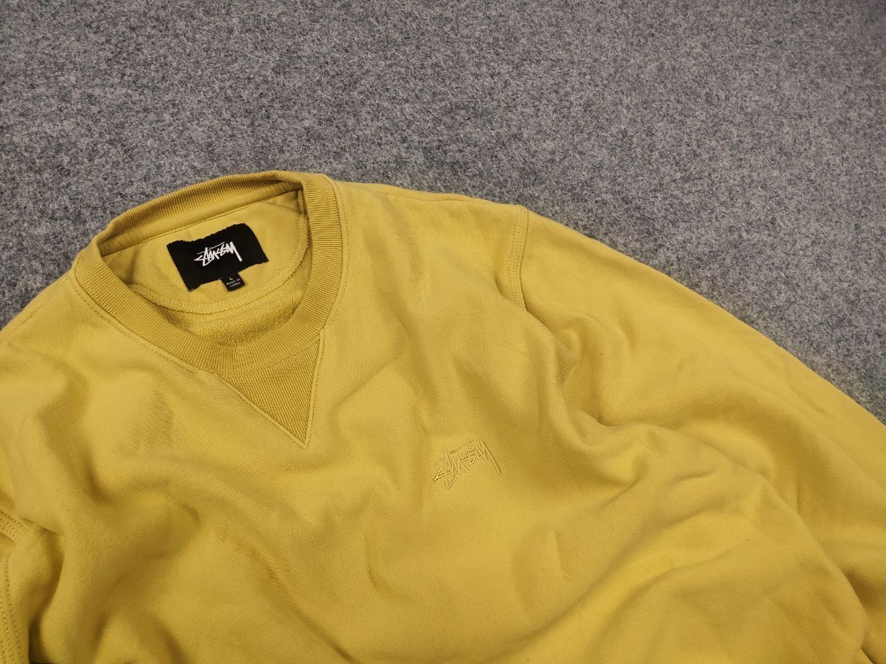 Stussy Stüssy Yellow Logo Retro Vintage 90's crew neck Sweatshirt Size US L / EU 52-54 / 3 - 5 Thumbnail