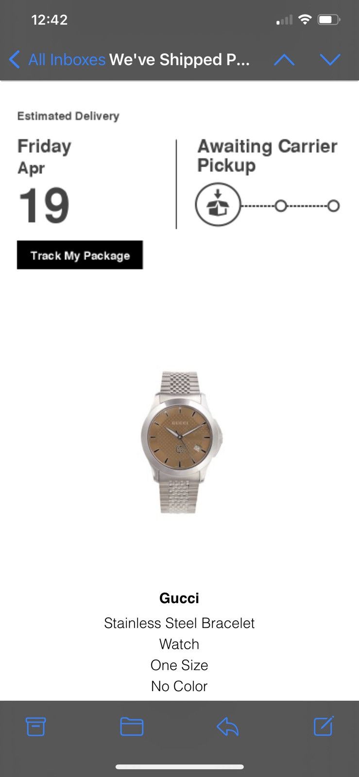 Designer × Gucci *RARE* New Gucci Stainless Steel Invisible Clasp Watch Size ONE SIZE - 7 Thumbnail