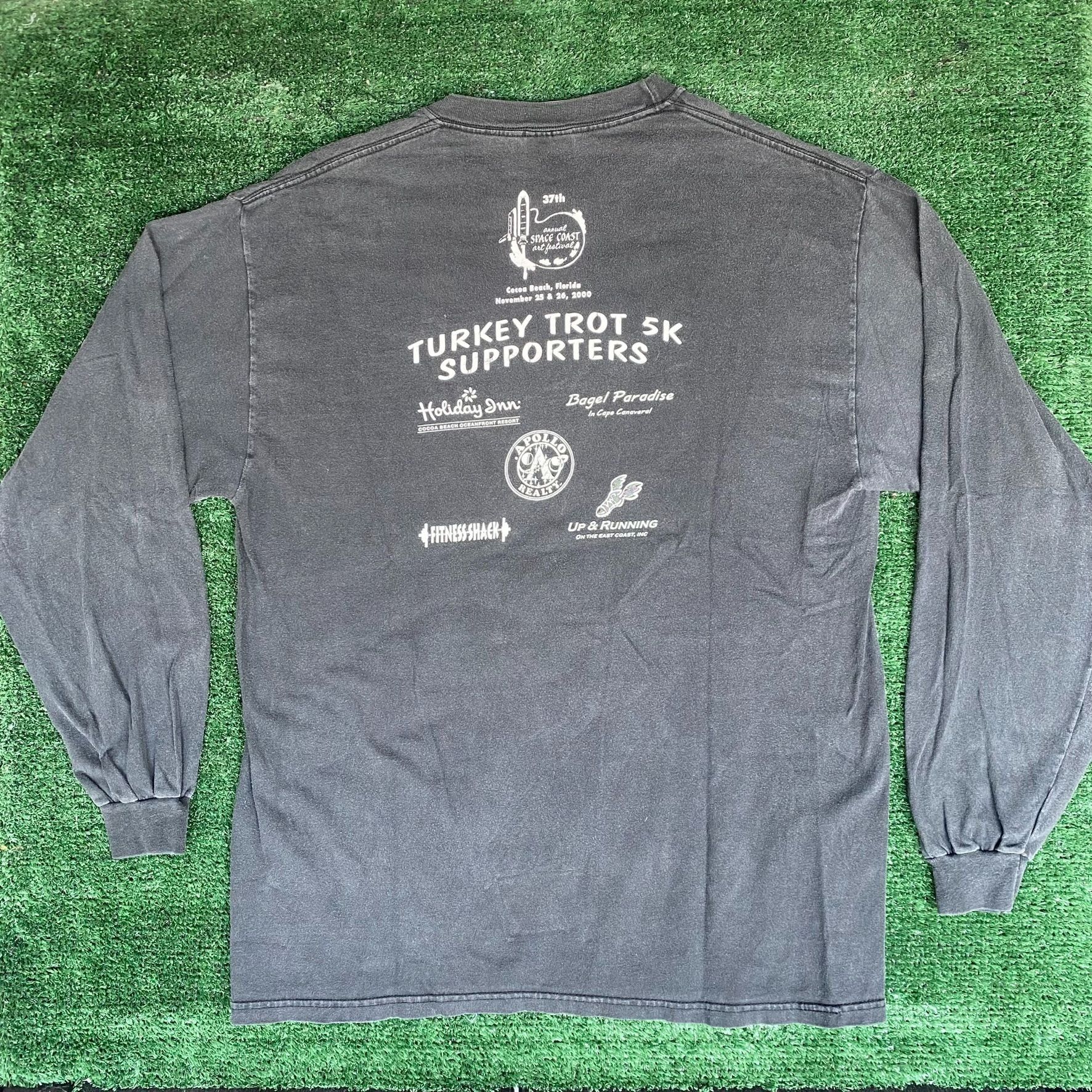 Hanes Vintage Y2K Art Festival 2000 T-Shirt Sun Faded Long Sleeve Size US L / EU 52-54 / 3 - 7 Thumbnail