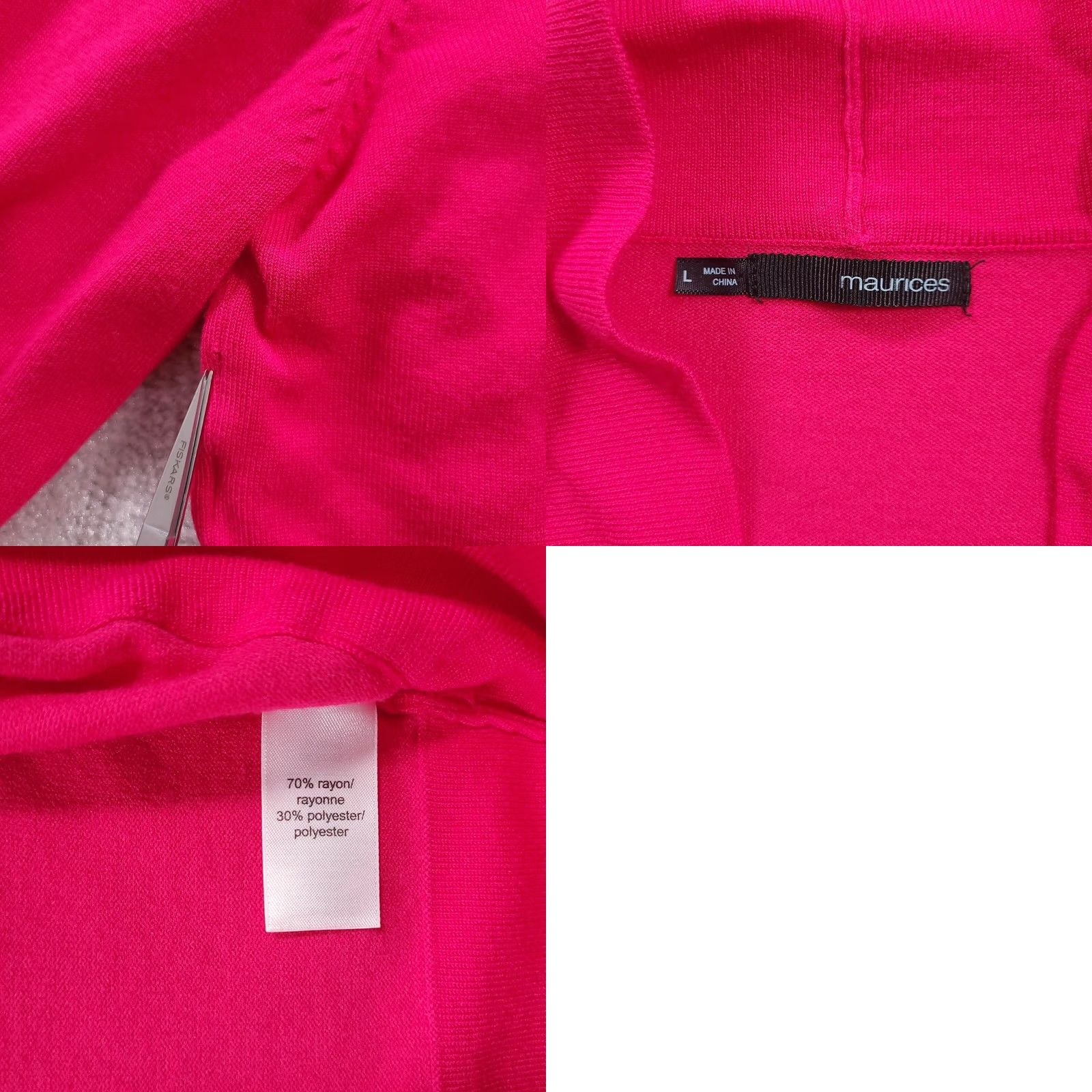 Vintage Maurices Womens Pink Cardigan Sweater Size Large Size S / US 4 / IT 40 - 8 Thumbnail