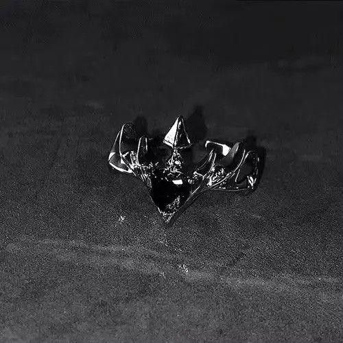 Other y2k Goth Punk Grunge Black Gemstone Ring Size ONE SIZE - 2 Thumbnail