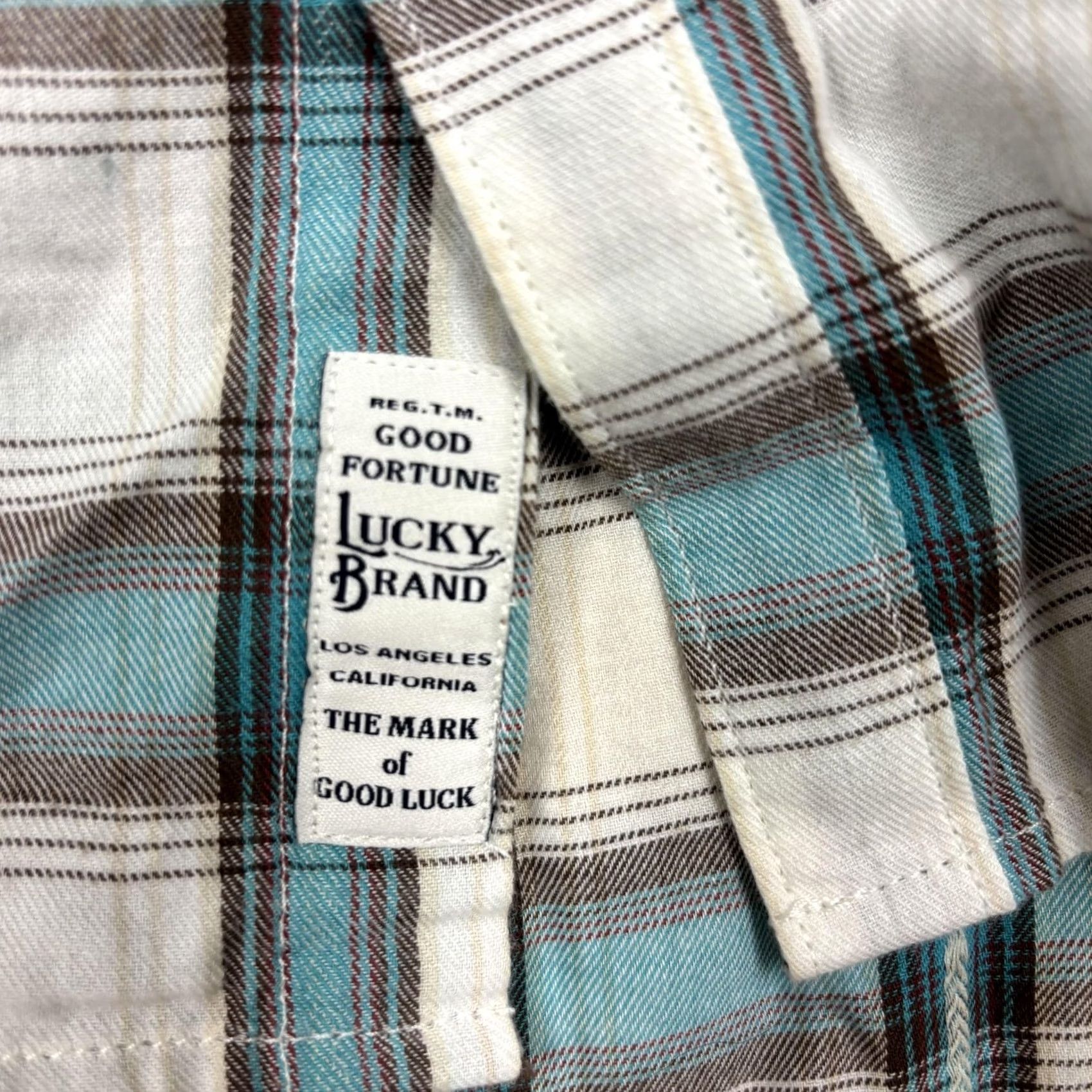 Lucky Brand Lucky Brand Shirt Mens 2XL Blue Plaid Long Sleeve Snap Front Casual Western Size US XXL / EU 58 / 5 - 2 Thumbnail