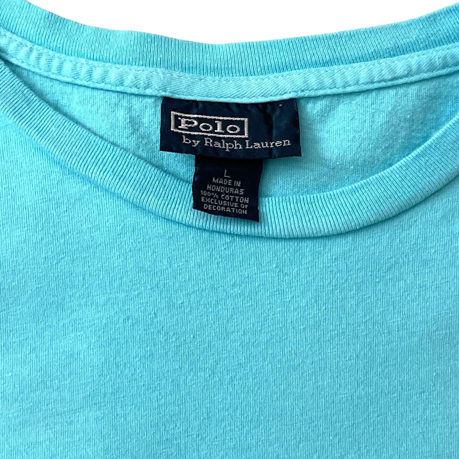 Polo Ralph Lauren Polo Ralph Lauren T Shirt Large Teal Pony Logo Tee Mens Size US L / EU 52-54 / 3 - 3 Thumbnail
