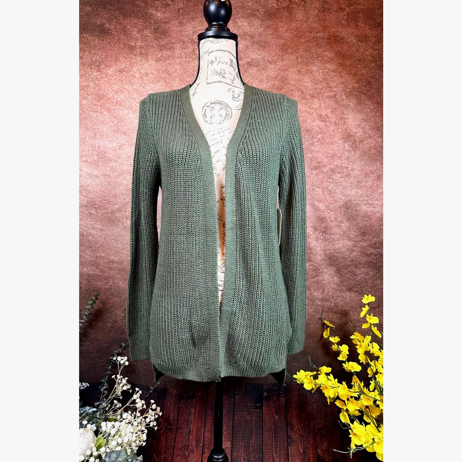Other Pinque Jamelya Back Detail Cardigan - Shaded Moss - size S Size S / US 4 / IT 40 - 5 Thumbnail