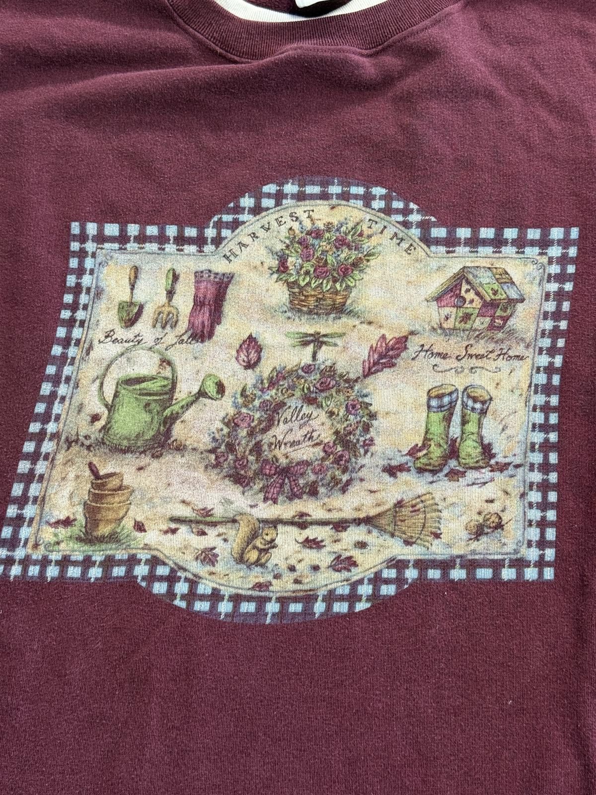 Designer Vintage 90s Bobbie Brooks Crewneck Harvest Time Fall XL Size XL / US 12-14 / IT 48-50 - 4 Thumbnail