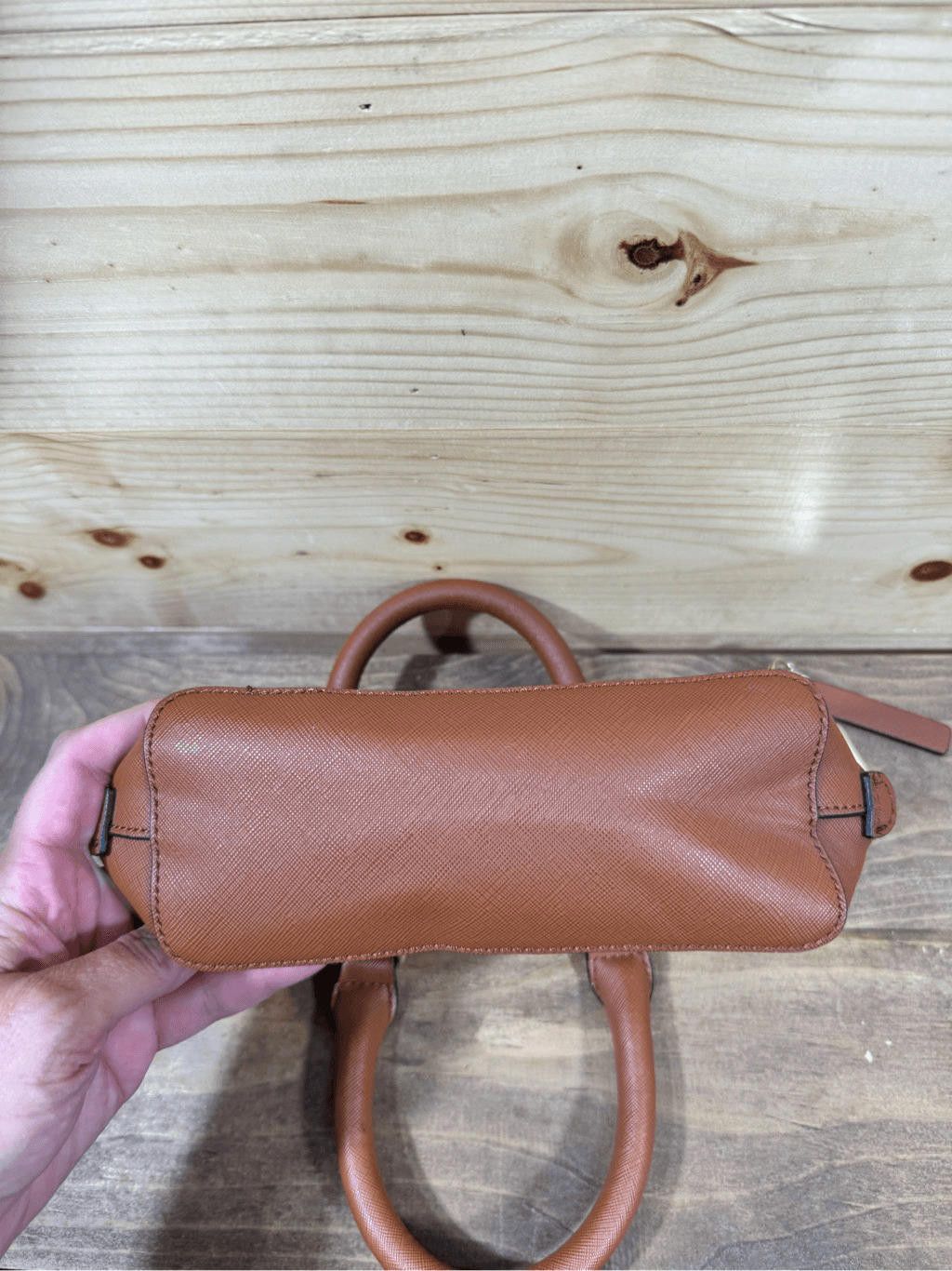 Steve Madden Steve Madden Cognac Faith Saffiano Small Satchel Brown Mini Size ONE SIZE - 11 Thumbnail