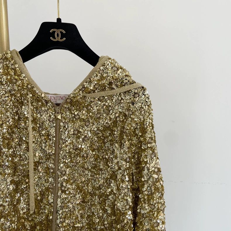 Valentino Valentino Gold heavy work beaded sequin jacket Size S / US 4 / IT 40 - 3 Thumbnail