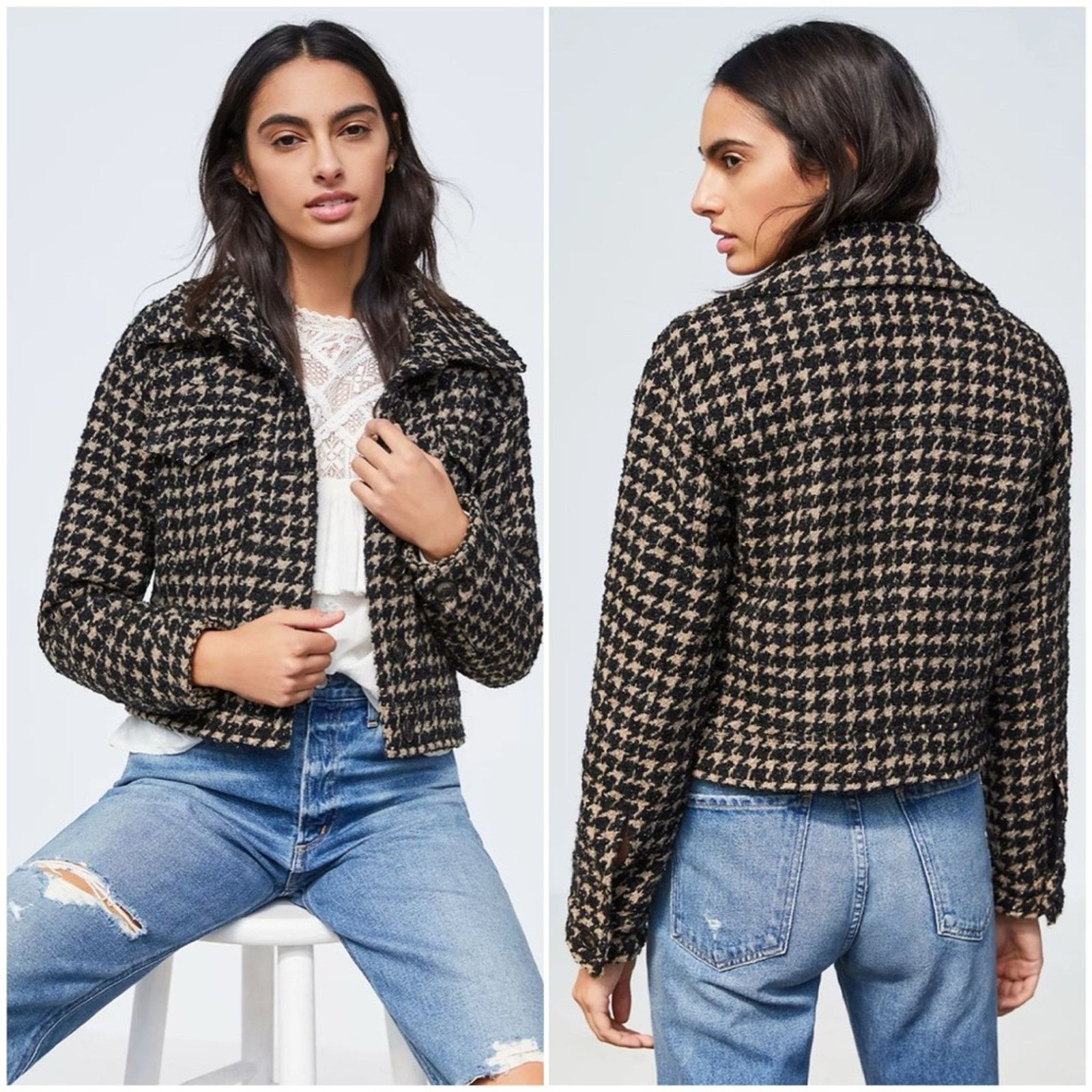 Anthropologie Anthropologie Avec Les Filles Cropped Bomber Lea Jacket S Size S / US 4 / IT 40 - 2 Thumbnail