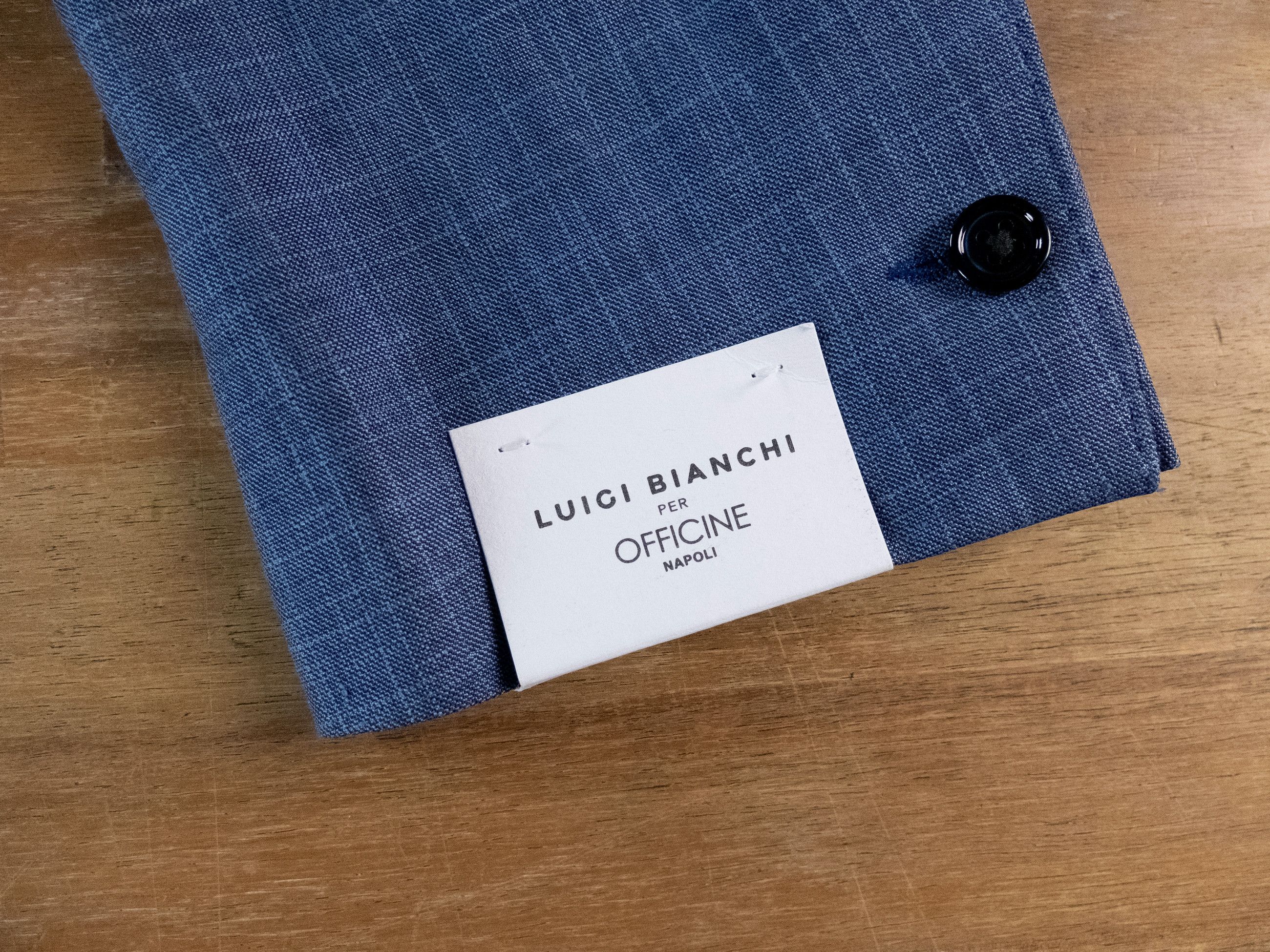 Luigi Bianchi LUIGI BIANCHI SARTORIA blue linen wool silk sportcoat 44 Size 44R - 6 Thumbnail
