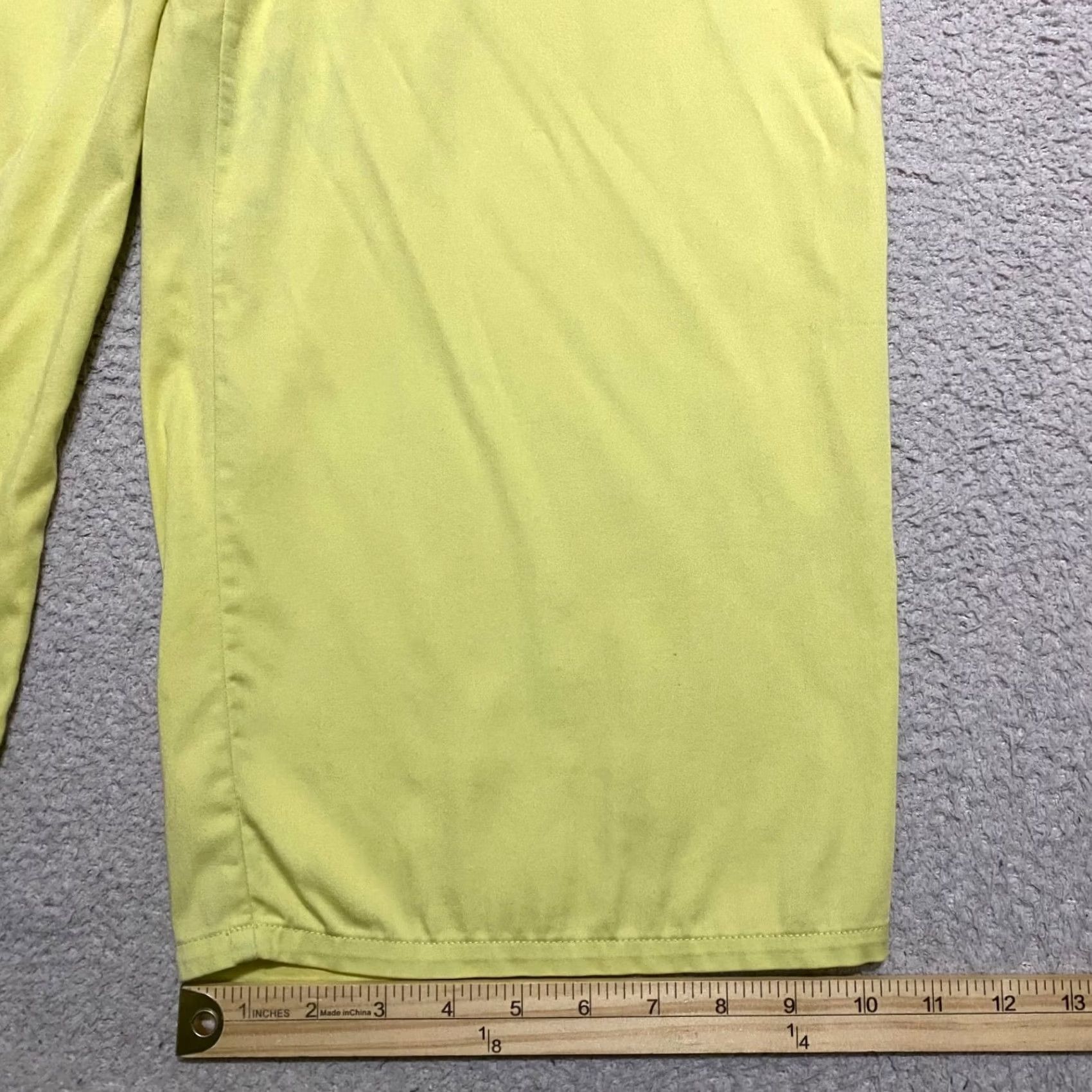 Vintage Chico's Pants Womens XL Yellow Solid Wide Leg Capri High Rise Outdoor Walking Size 40" / US 18 - 4 Thumbnail