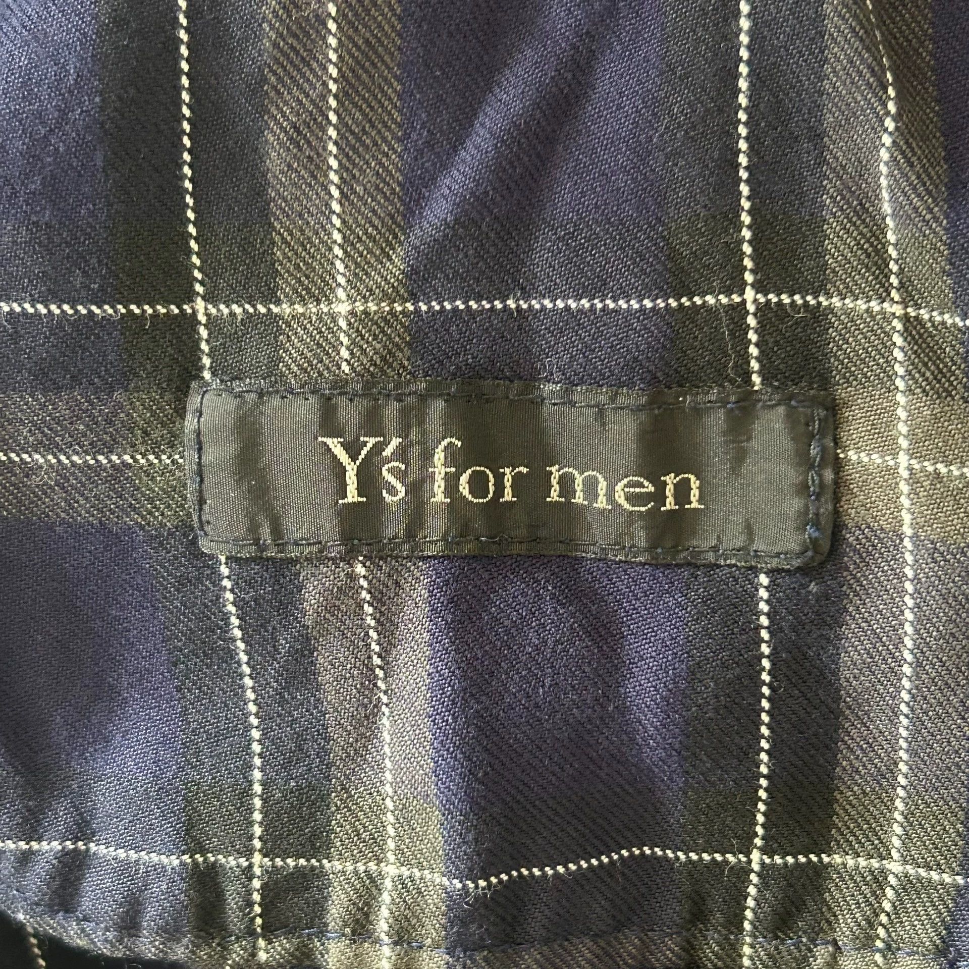 Yohji Yamamoto Yohji Yamamoto 90s Y's Men Blue-Green Plaid Jacket Size US M / EU 48-50 / 2 - 7 Thumbnail