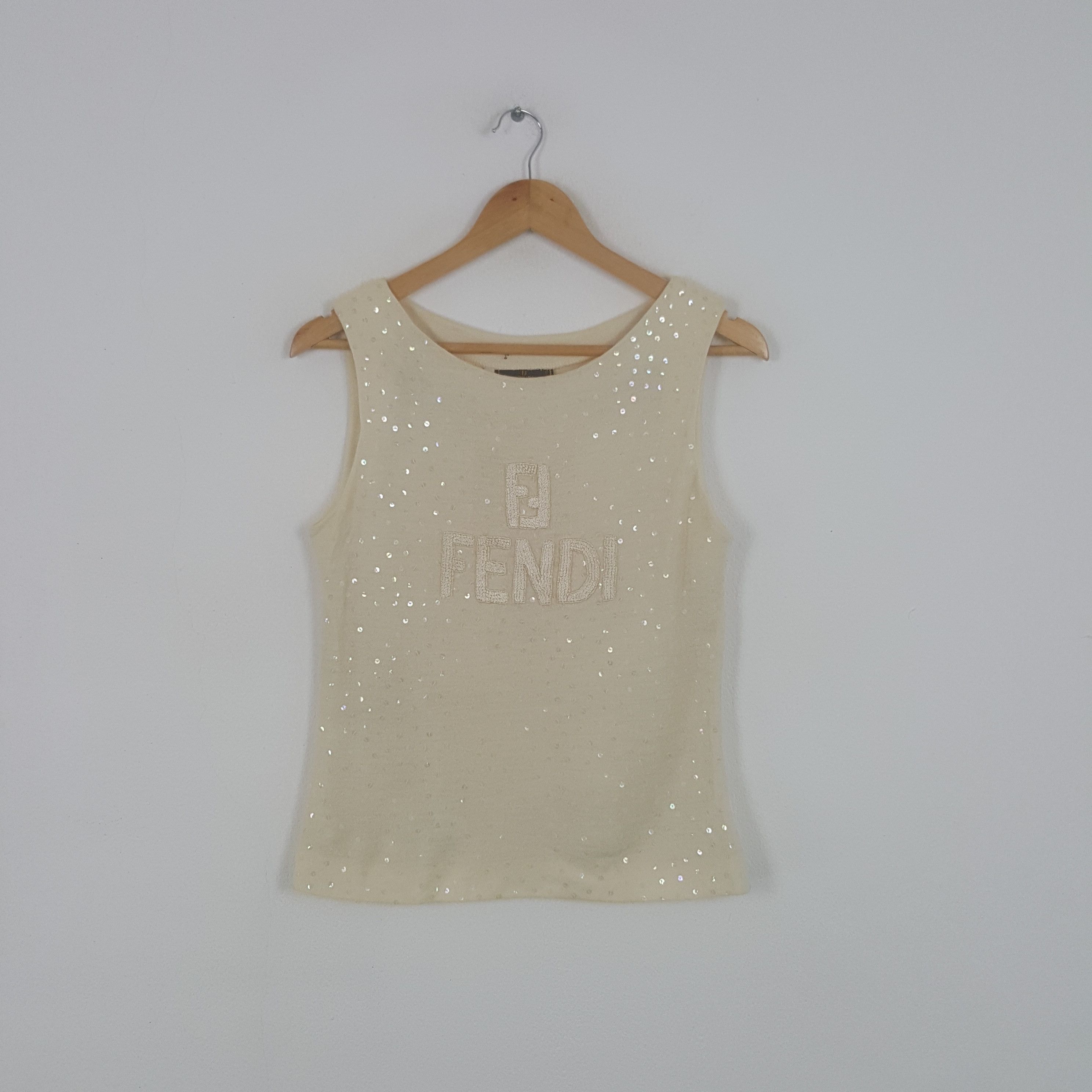 Fendi × Vintage Vintage Fendi Italian Brand Tank Top Size S / US 4 / IT 40 - 1 Thumbnail