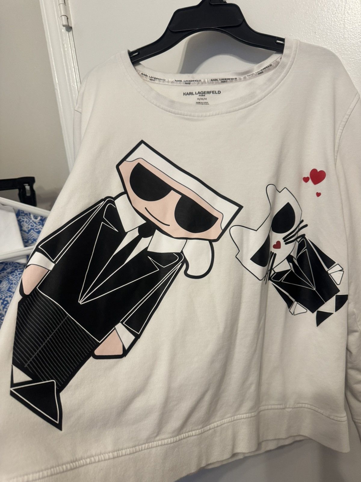 Karl Lagerfeld Karl Lagerfeld Paris Black Tie Emoji Sweatshirt Size Medium Size M / US 6-8 / IT 42-44 - 4 Thumbnail