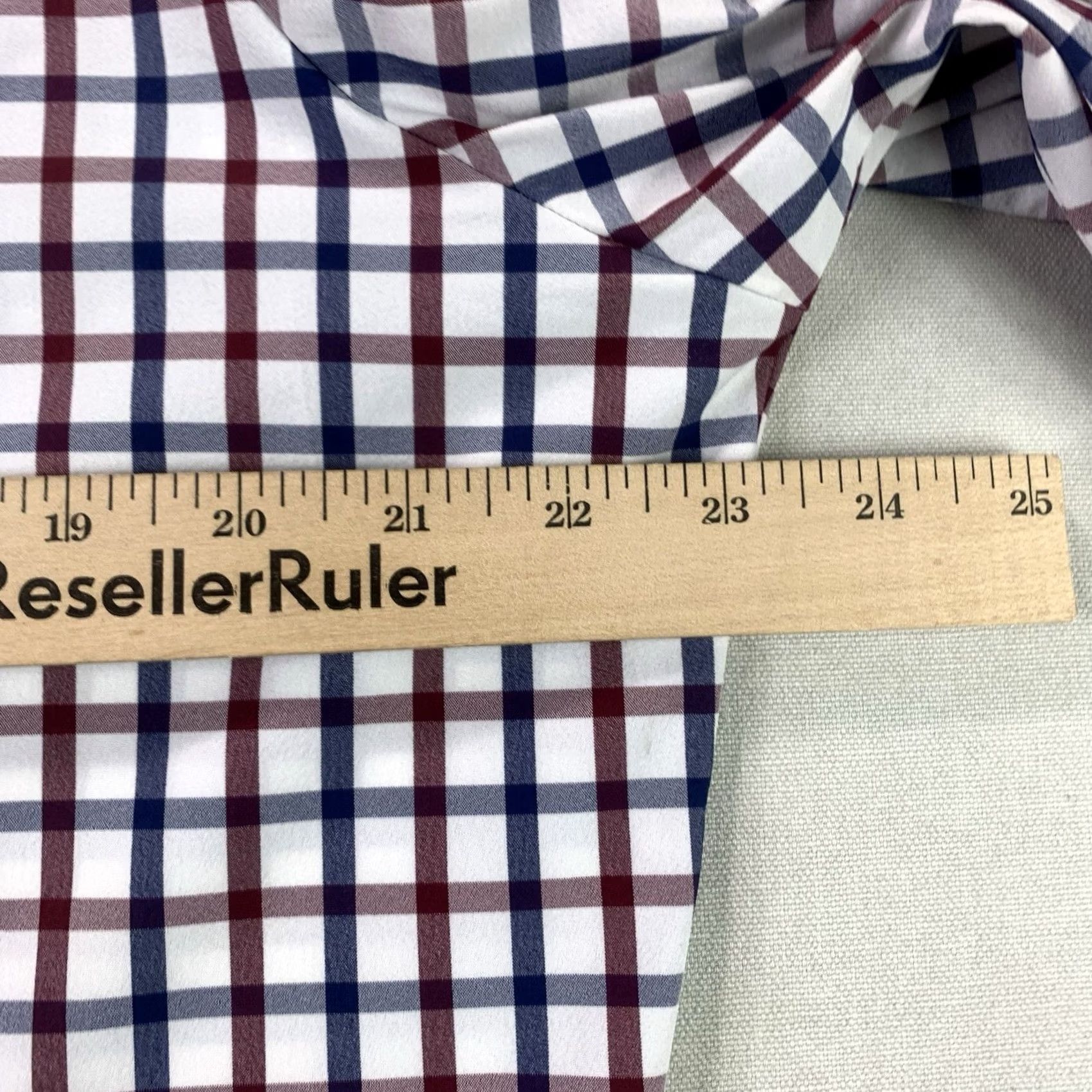 Mizzen+Main Mizzen+Main Leeward Shirt Men’s XL Trim Fit Blue Red Check Performance Casual Business All Seasons Breathable Stretch Button-Up Size US XL / EU 56 / 4 - 5 Thumbnail