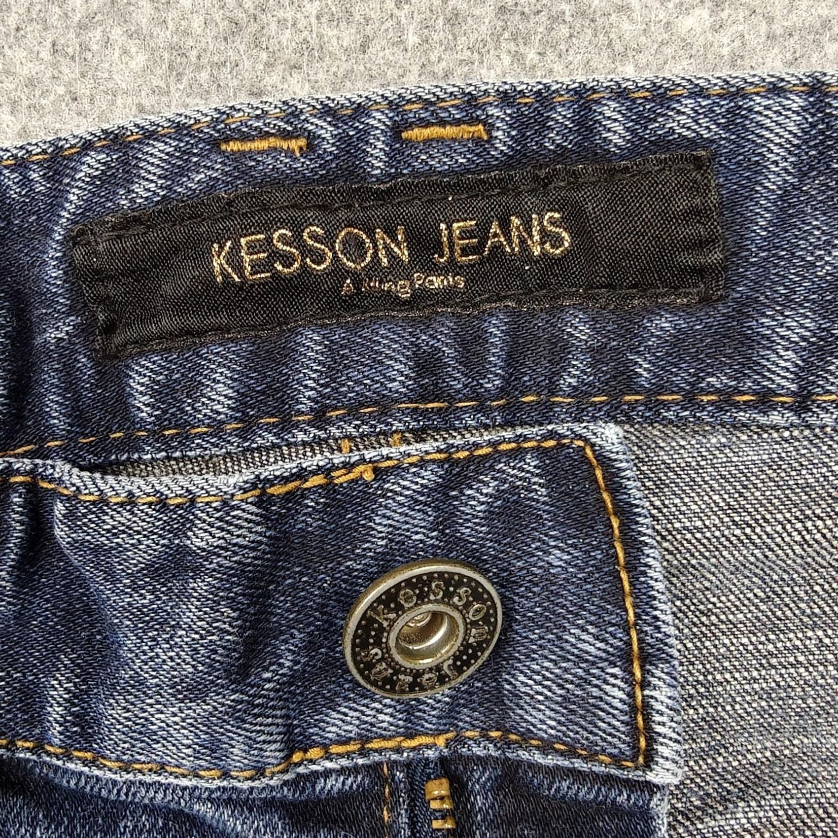 Denime Kesson Jeans Womens 30 Blue Medium Wash Slim Straight Distressed Denim Korea Size 30" / US 8 / IT 44 - 4 Thumbnail