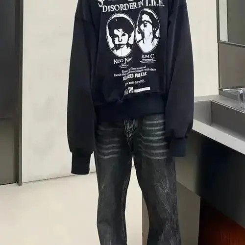 Japanese Brand VIBE Vintage washed ruined micro-flare wide-leg jeans Size US 32 / EU 48 - 7 Thumbnail