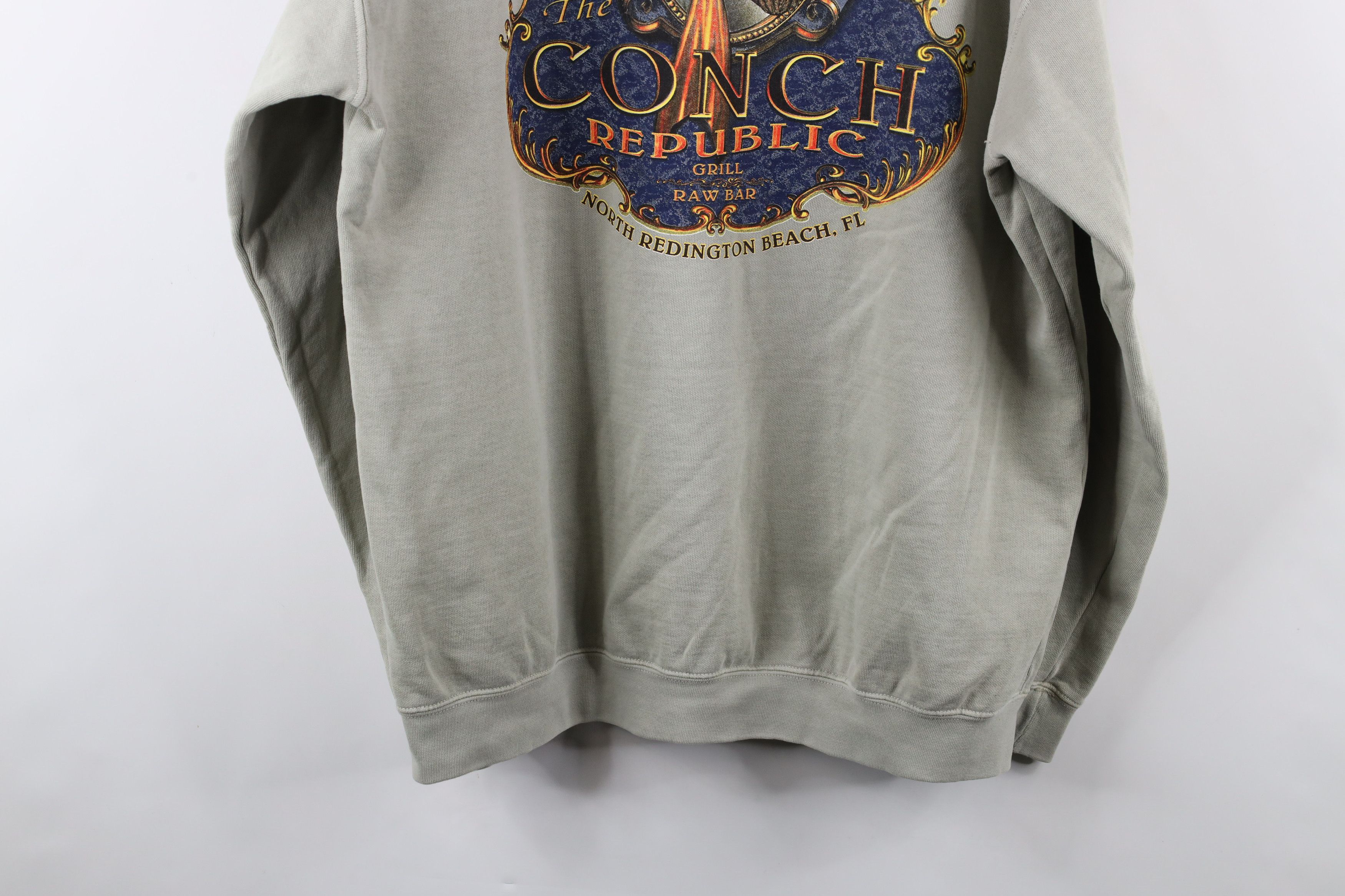 Vintage Vintage 90s The Conch Grill and Raw Bar Sweatshirt Green Size US XL / EU 56 / 4 - 12 Thumbnail