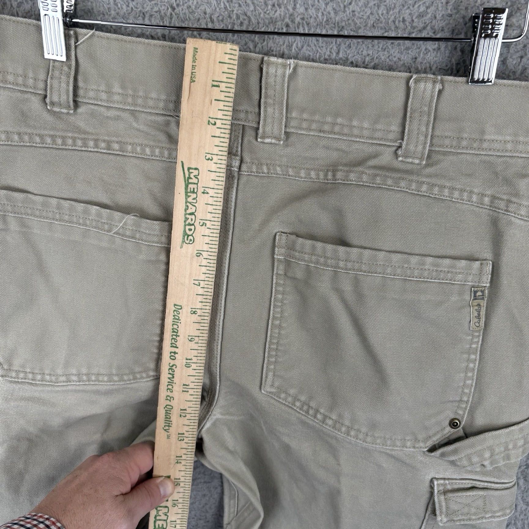 Vintage Cabela's Cargo Pants Men 34x32 Olive Green Heavy Twill Duck Canvas Work Outdoor Size US 34 / EU 50 - 7 Thumbnail