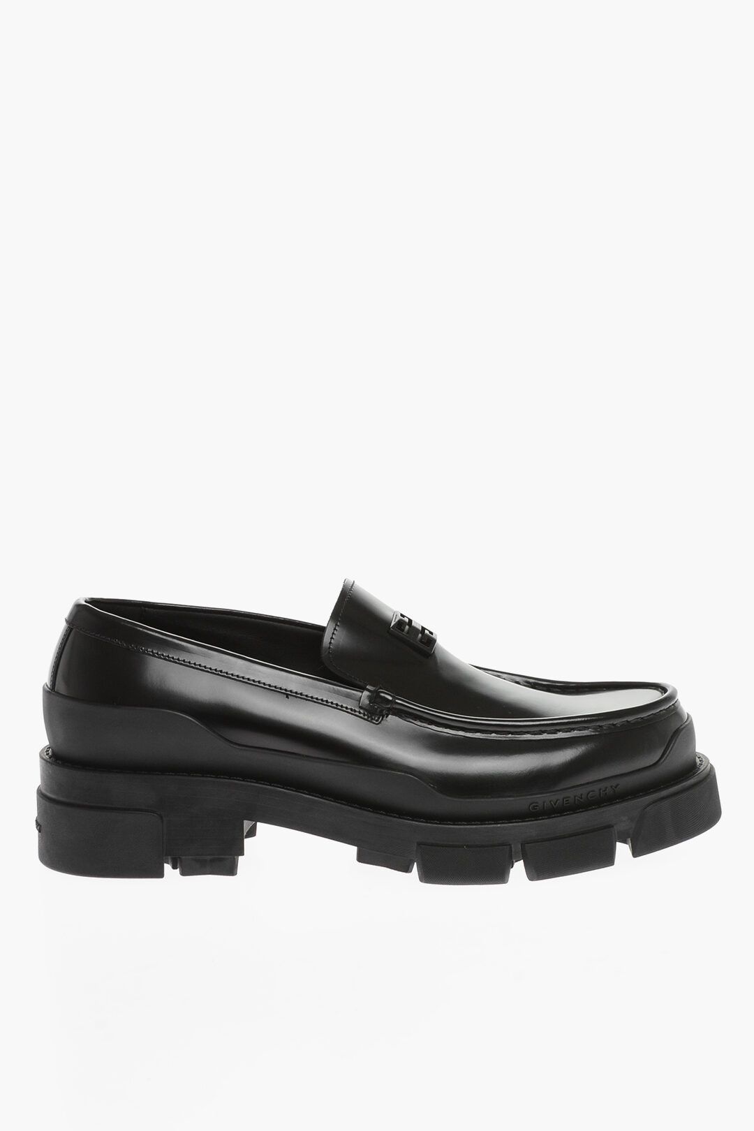 image of Givenchy Og1Mm0424 Brushed Leather Loafers In Black, Men's (Size 11)