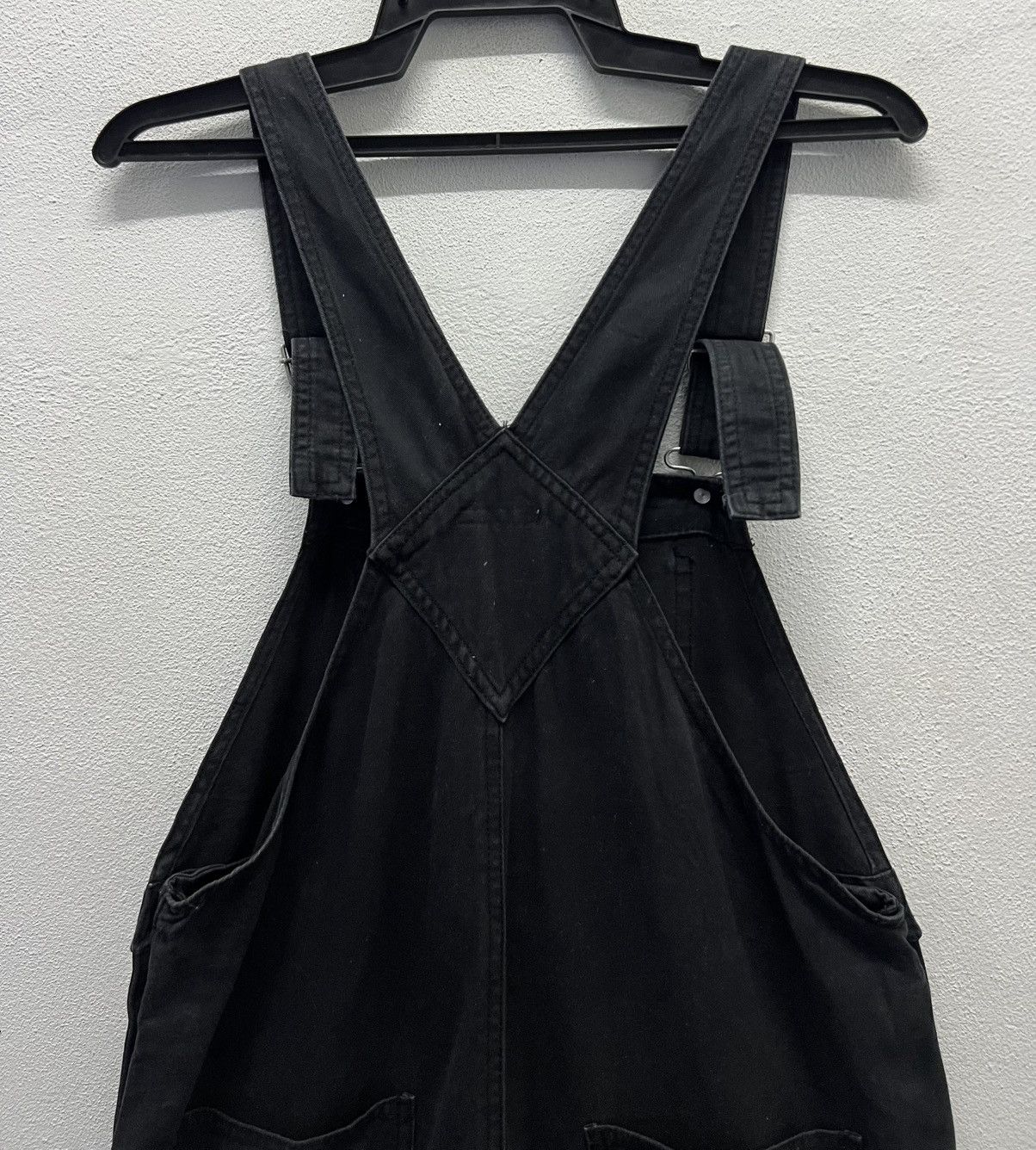 Japanese Brand × Vintage Vintage Y2K Style COZZA Black Cotton Overalls - Size L Size US 33 - 2 Thumbnail