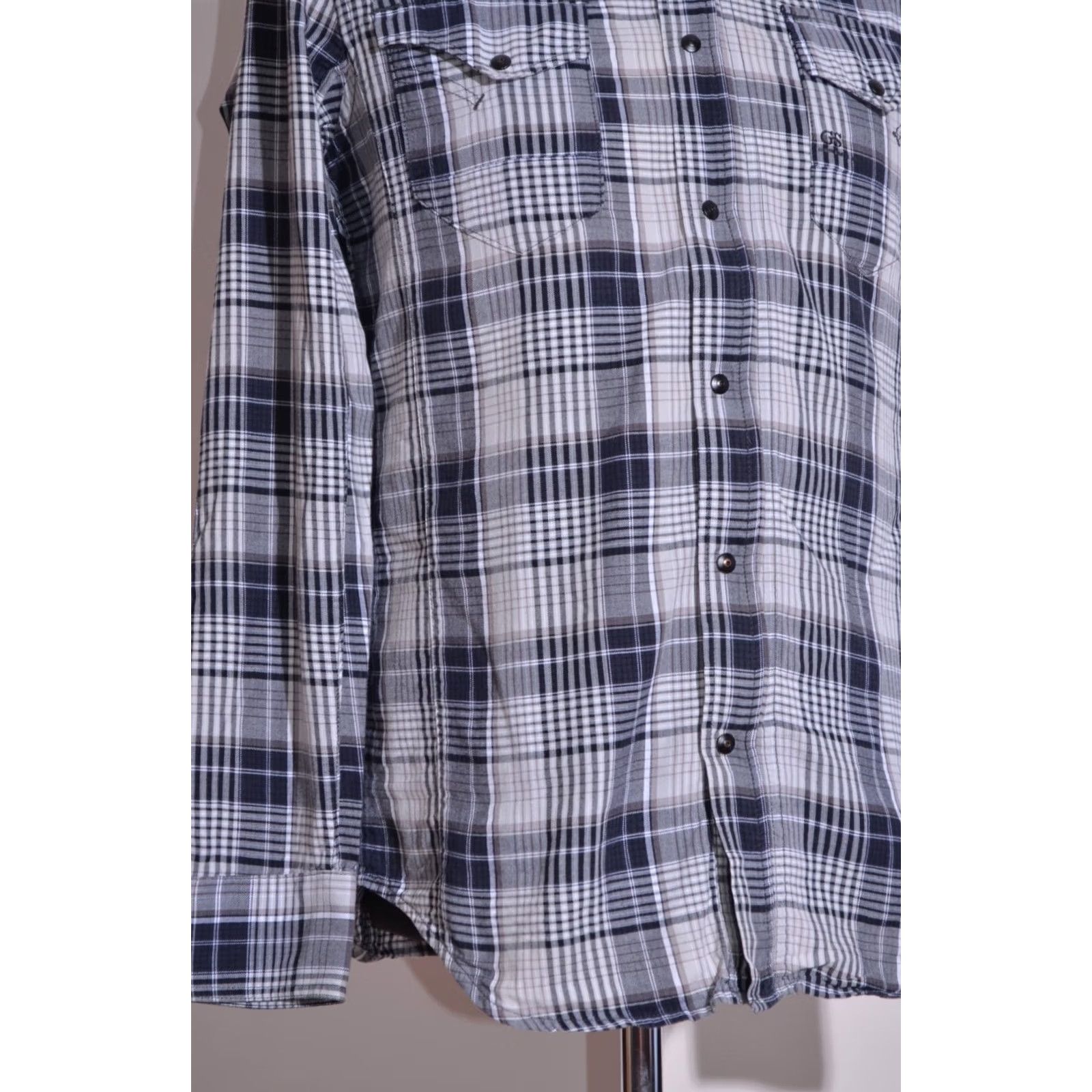 G-Star G-Star Men's Check Long Sleeve Counter Shirt Zip/Snap Size L Size US L / EU 52-54 / 3 - 4 Thumbnail