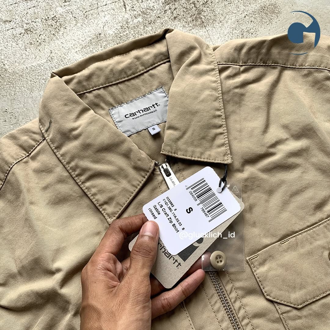 Carhartt Wip Carhartt WIP, L/S Craft Zip Sable Rinsed Size US S / EU 44-46 / 1 - 4 Thumbnail