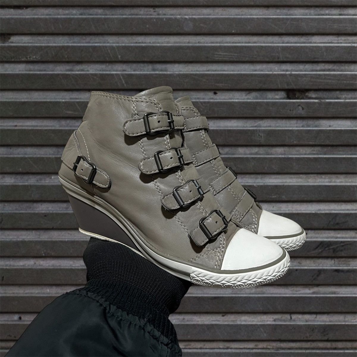 ASH Ash Genial Wedge Taupe Gray Isabel Marant Bekett Style Size US 6 / IT 36 - 1 Thumbnail