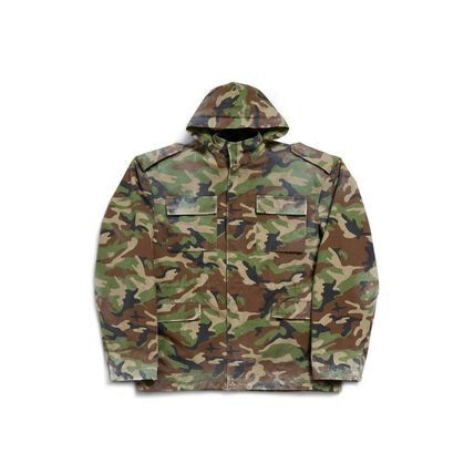 Balenciaga balenciaga dark camo biker army jacket Size US L / EU 52-54 / 3 - 1 Thumbnail