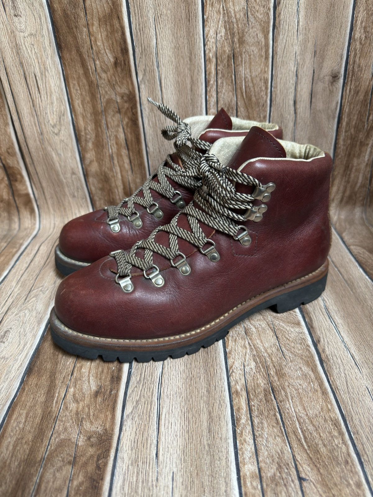 Bape Bape Maroon Leather Mountain Soldier hiking boots Size US 9 / EU 42 - 1 Thumbnail