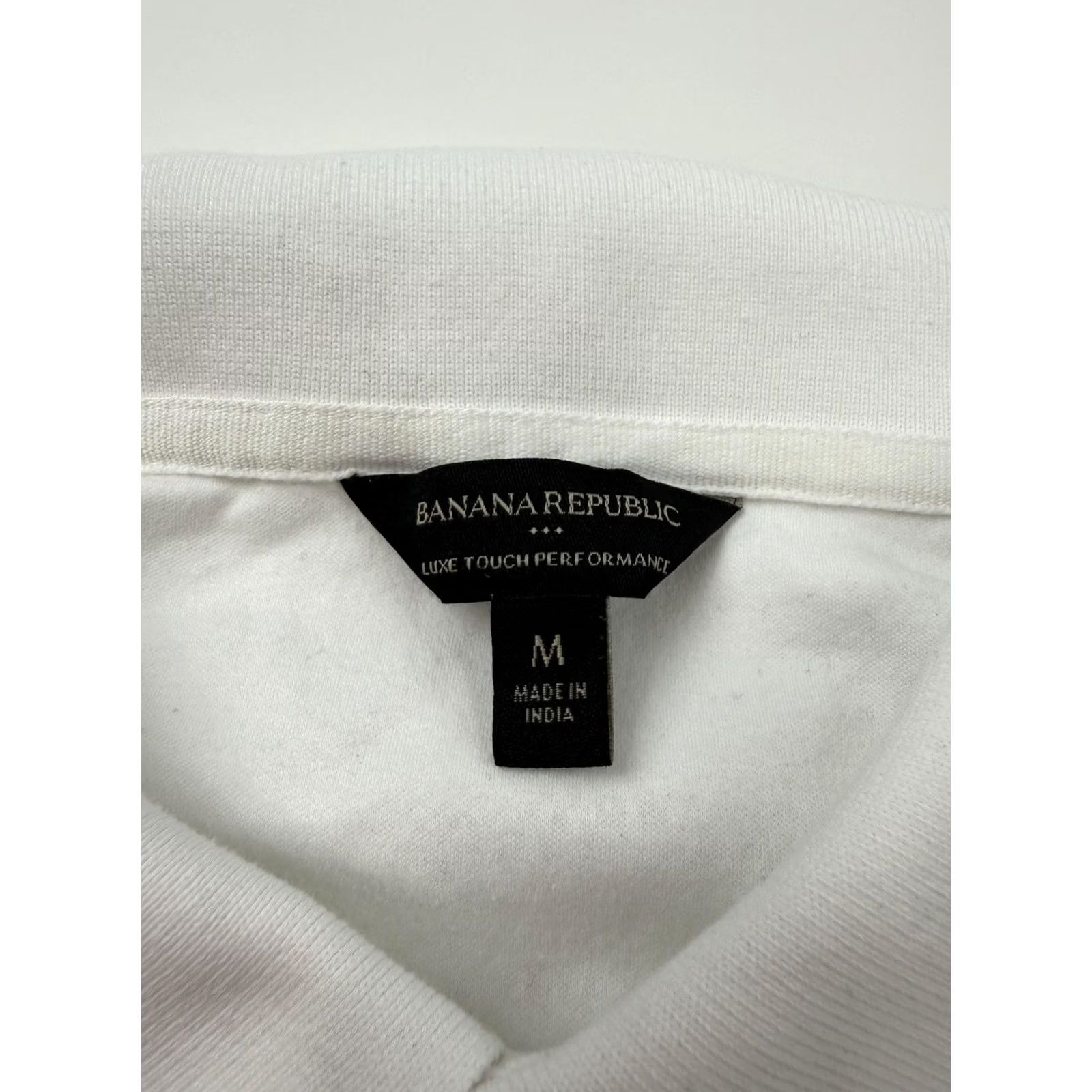 Banana Republic Banana Republic Polo Shirt Mens Medium White Luxe Touch Cotton Casual Top Size US M / EU 48-50 / 2 - 3 Thumbnail