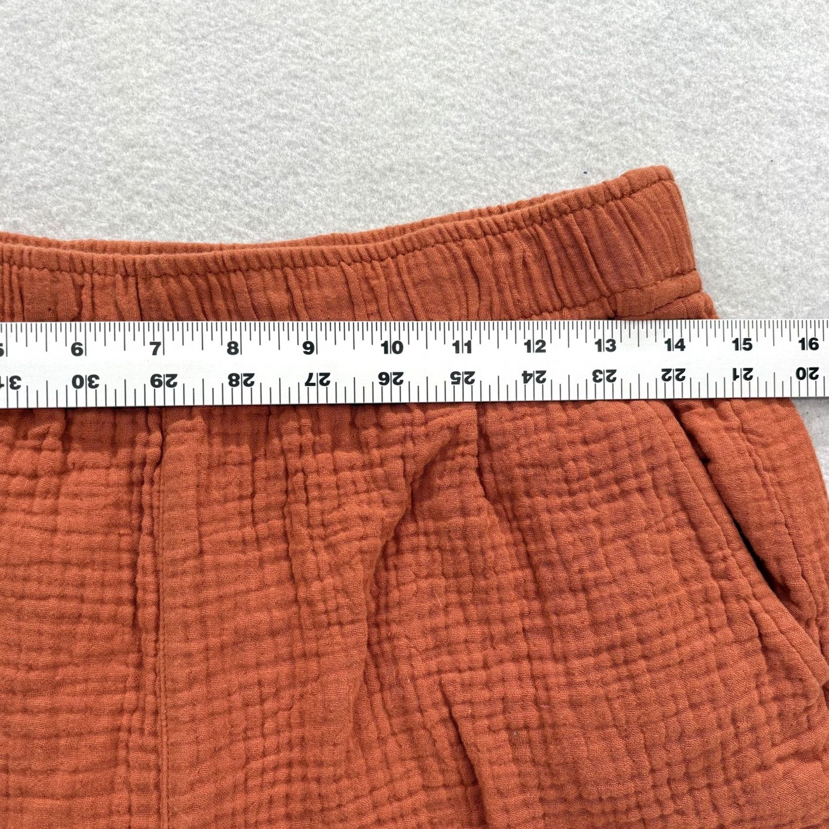 Madewell Madewell Orange Lightspun Pull-On High-Rise Tapered Pants Womens Small Gauze Size 28" / US 6 / IT 42 - 6 Thumbnail