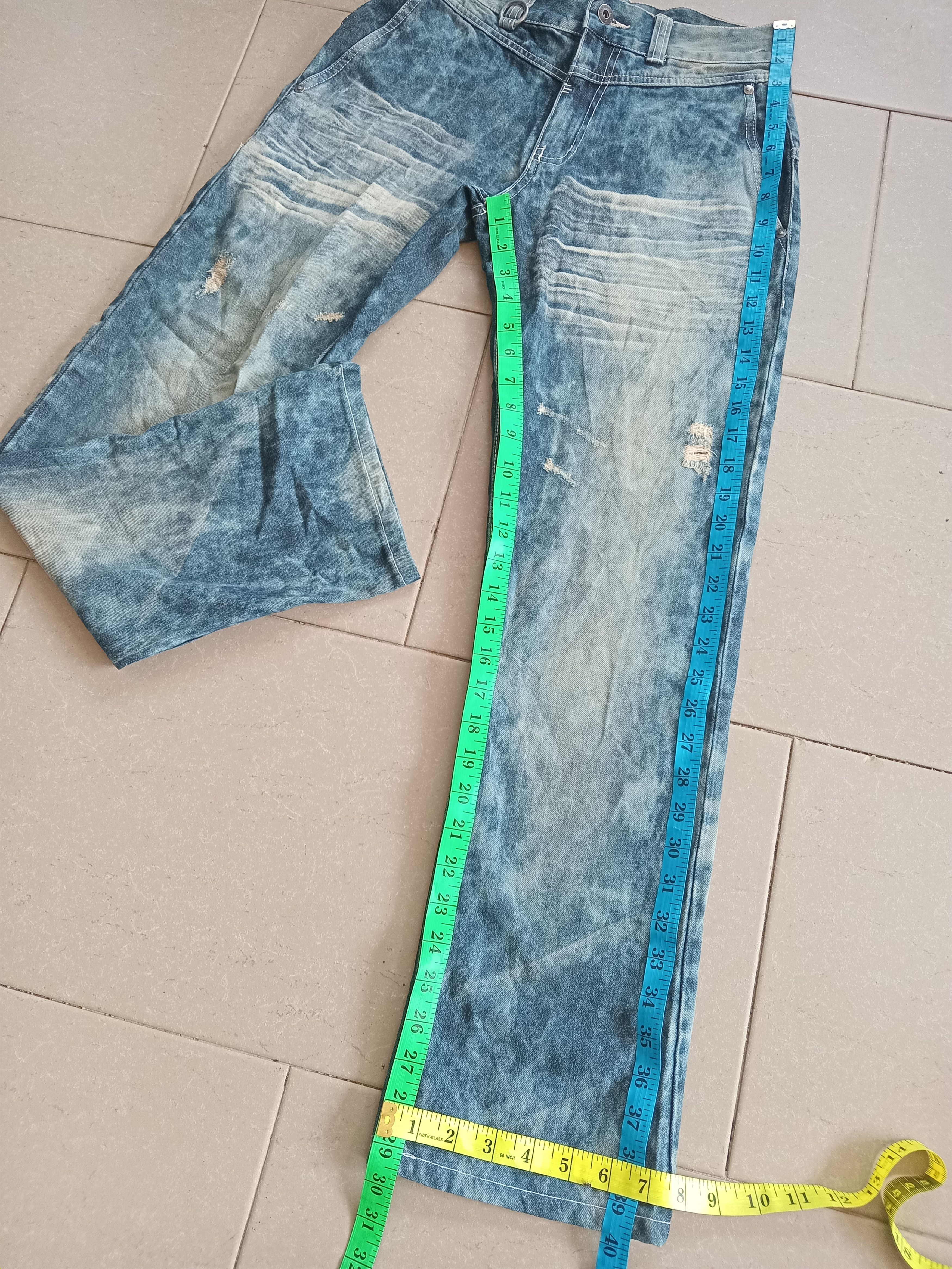 Japanese Brand 💥Style💥ANTI LABEL Asid Wash Distressed Jeans Size US 28 / EU 44 - 4 Thumbnail