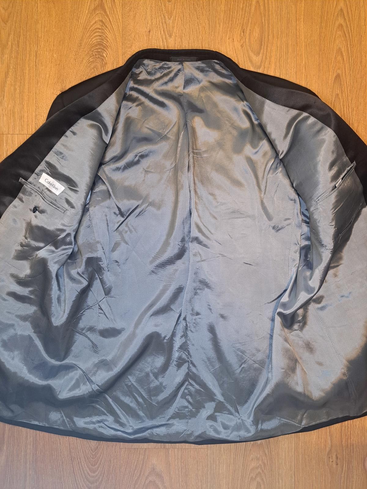 Calvin Klein Calvin Klein Tuxedo Jacket Separate Mens 48L Black 100% Wool Size 48L - 6 Thumbnail