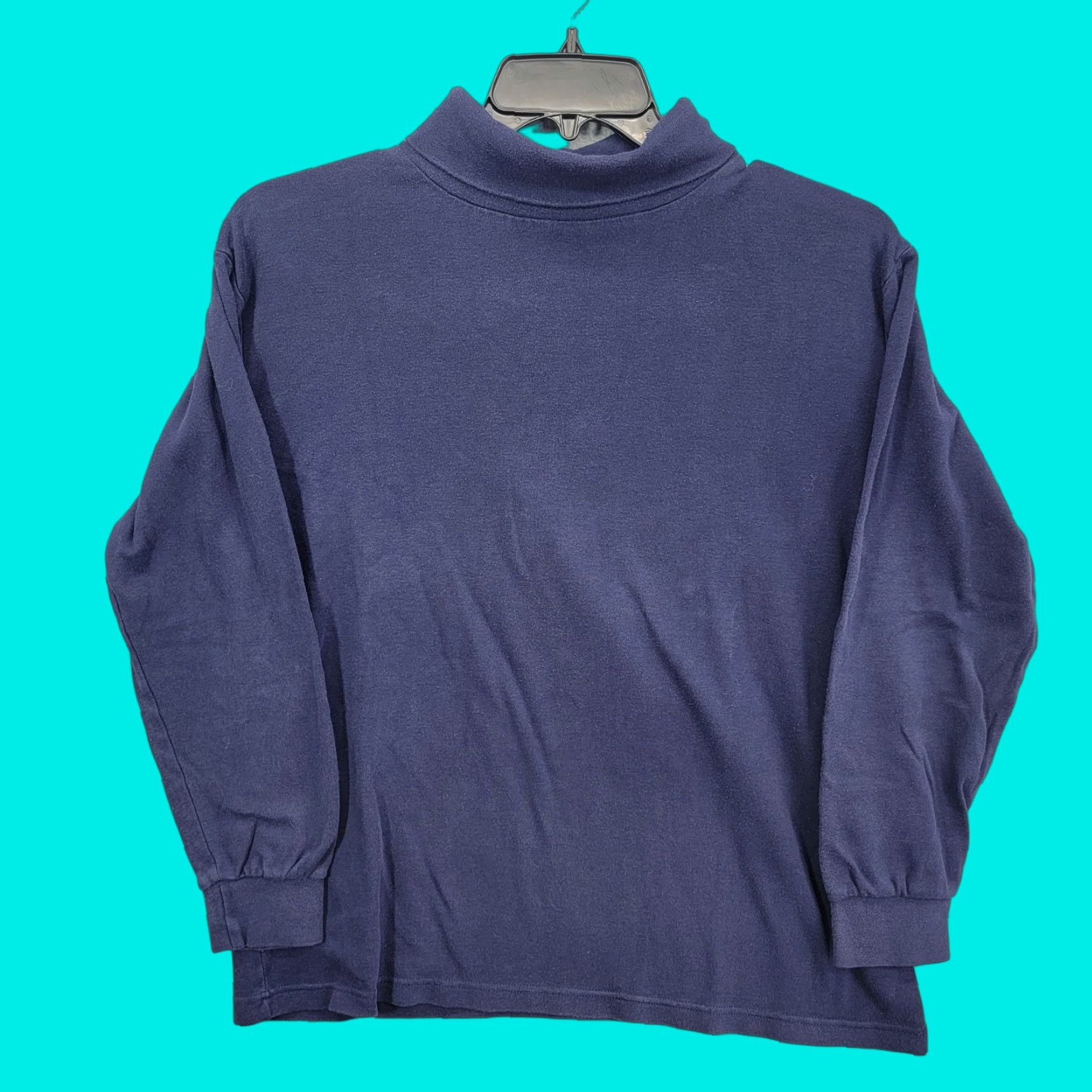 Vintage Woolrich Shirt Mens Turtleneck Blue Large Long Sleeve Vintage Made In USA Size US L / EU 52-54 / 3 - 1 Thumbnail