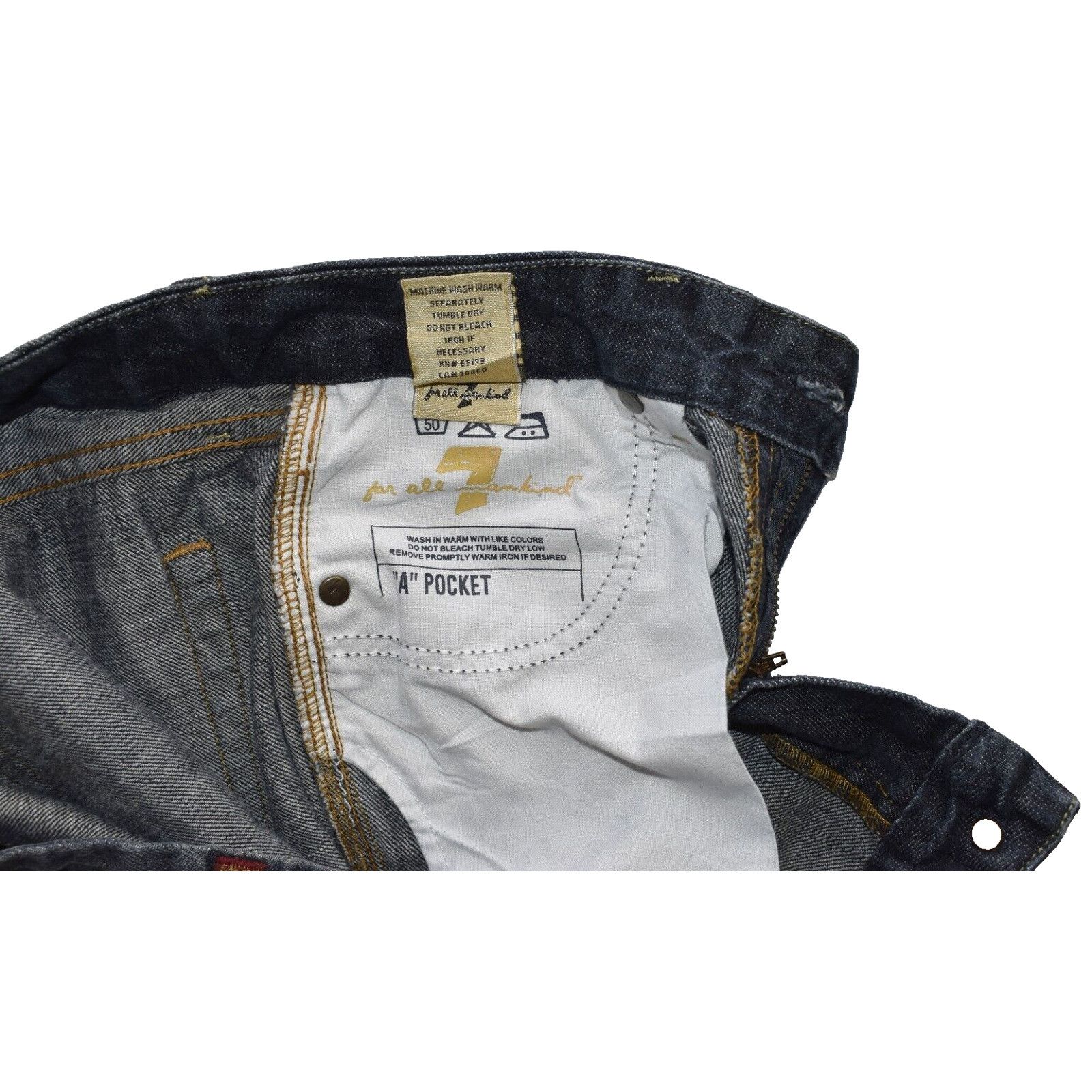 7 For All Mankind Vintage SEVEN FOR ALL MANKIND Crystal A Pocket Flare Jean 30 Size 30" / US 8 / IT 44 - 6 Thumbnail