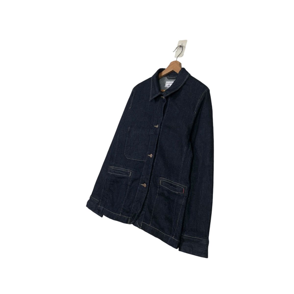 Japanese Brand 🔥VINTAGE DENIM JACKET BIKER UNIQLO INES DE LA FRESSANGE Size US L / EU 52-54 / 3 - 4 Thumbnail